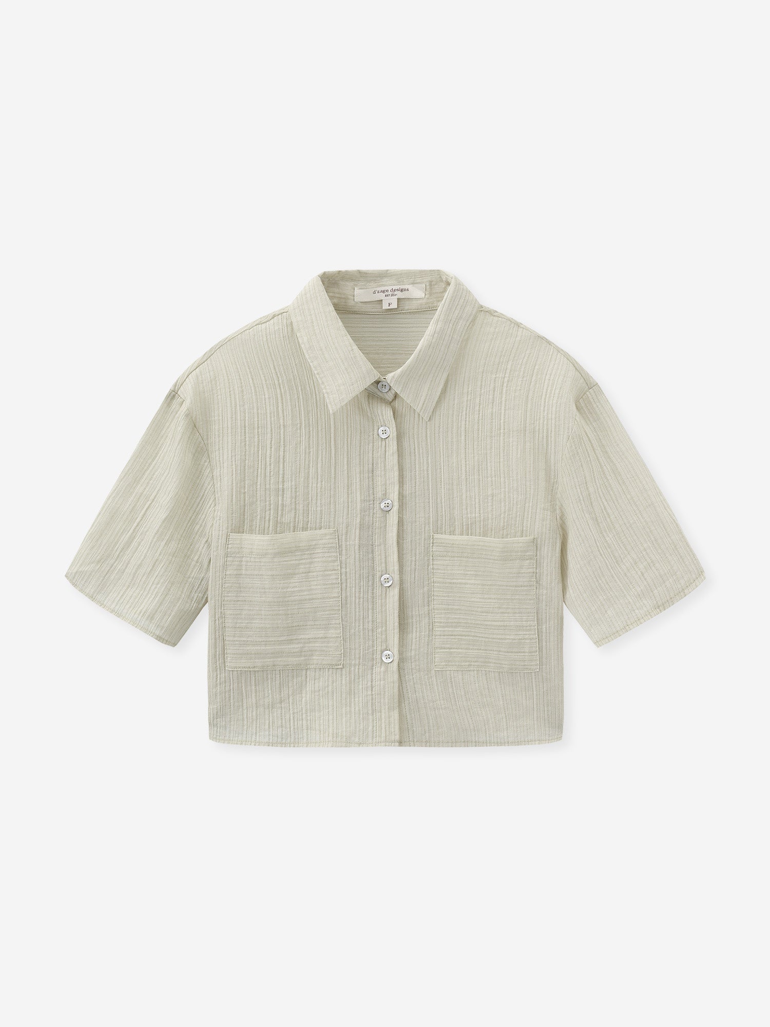 Cropped Pocket Stripe Shirt
