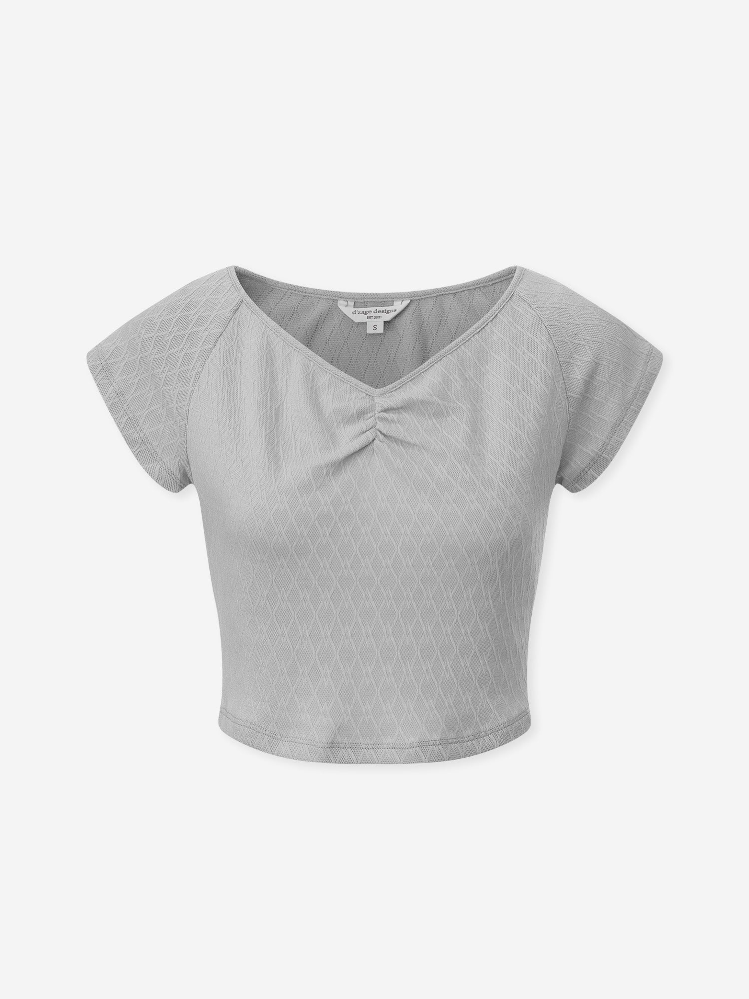 Front-Gathered Cap Sleeve Top