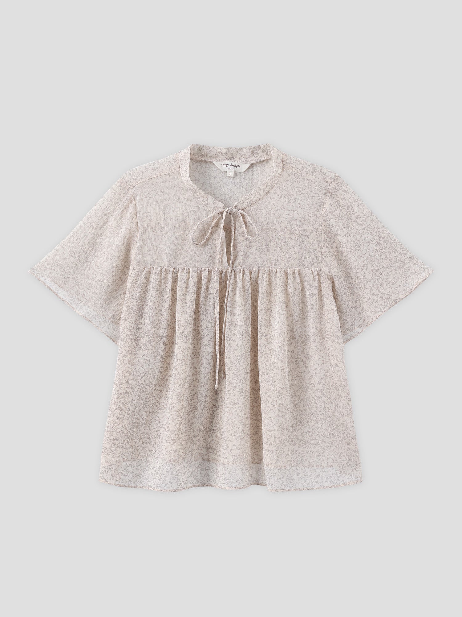 Floral Chiffon Flare Top