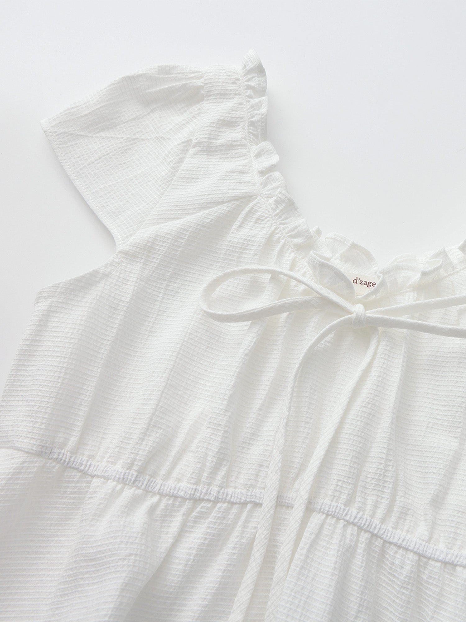 Ruffled Tie-Neck Top