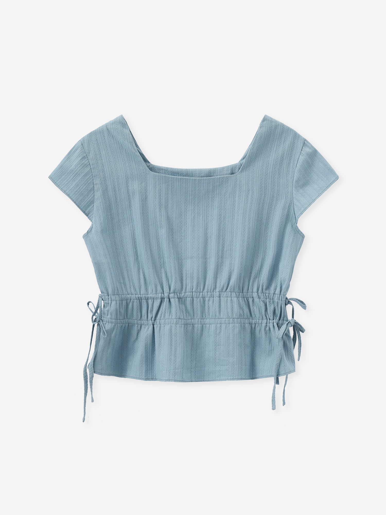 Square Neck Tie Waist Top