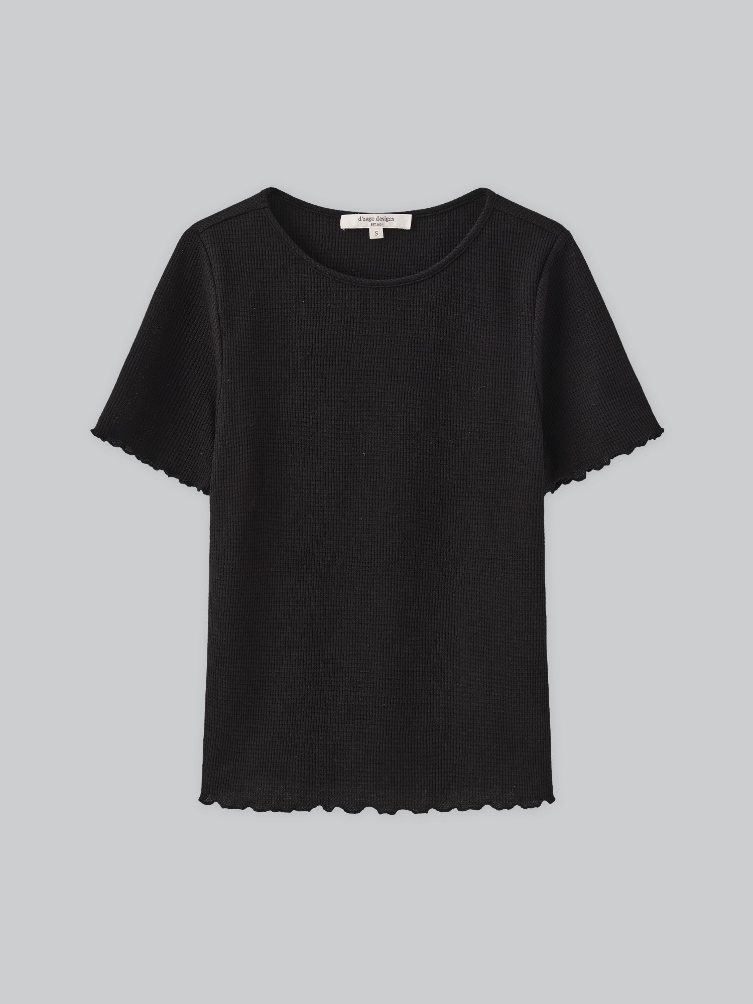 Waffle Lettuce Hem Tee