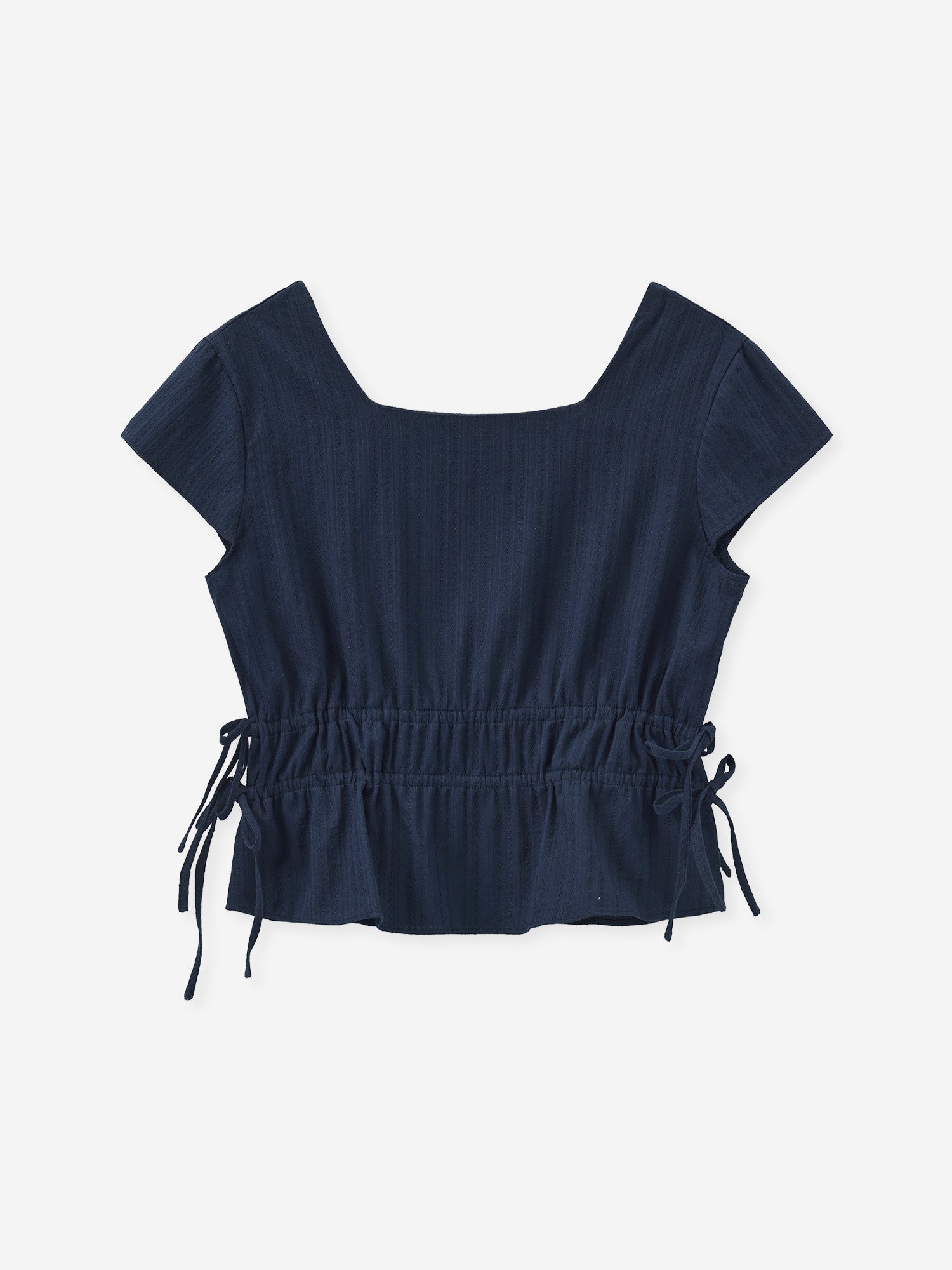 Square Neck Tie Waist Top