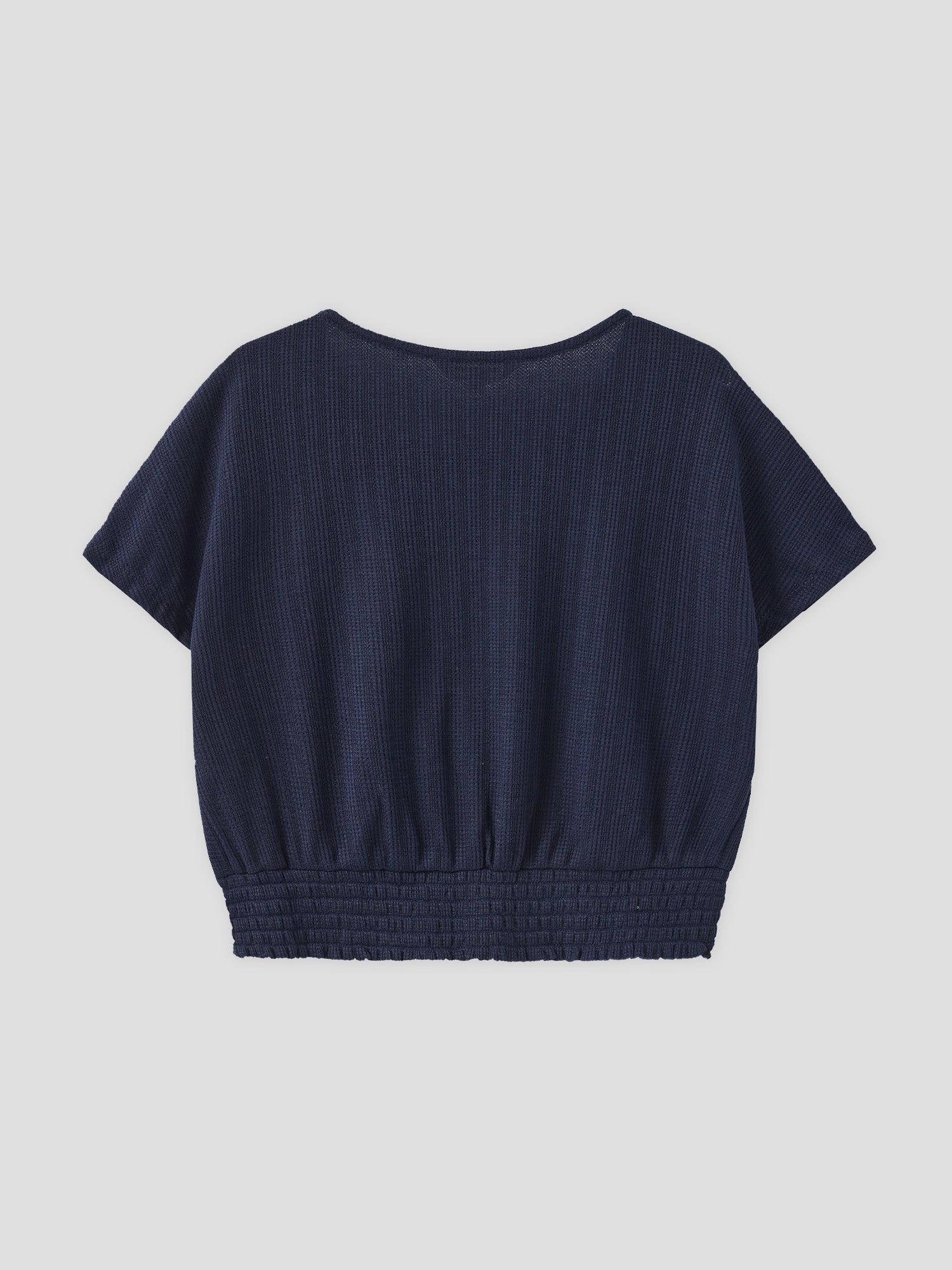 Buttoned Shirring Top