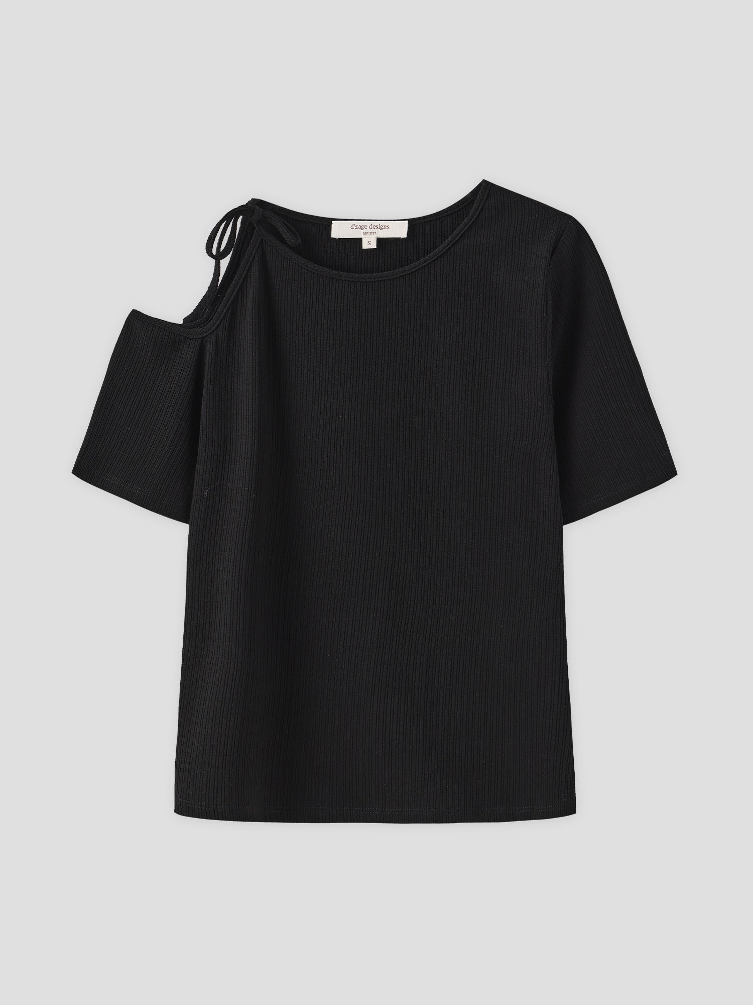 Cold Shoulder Tie Neck Top (3 Colours)