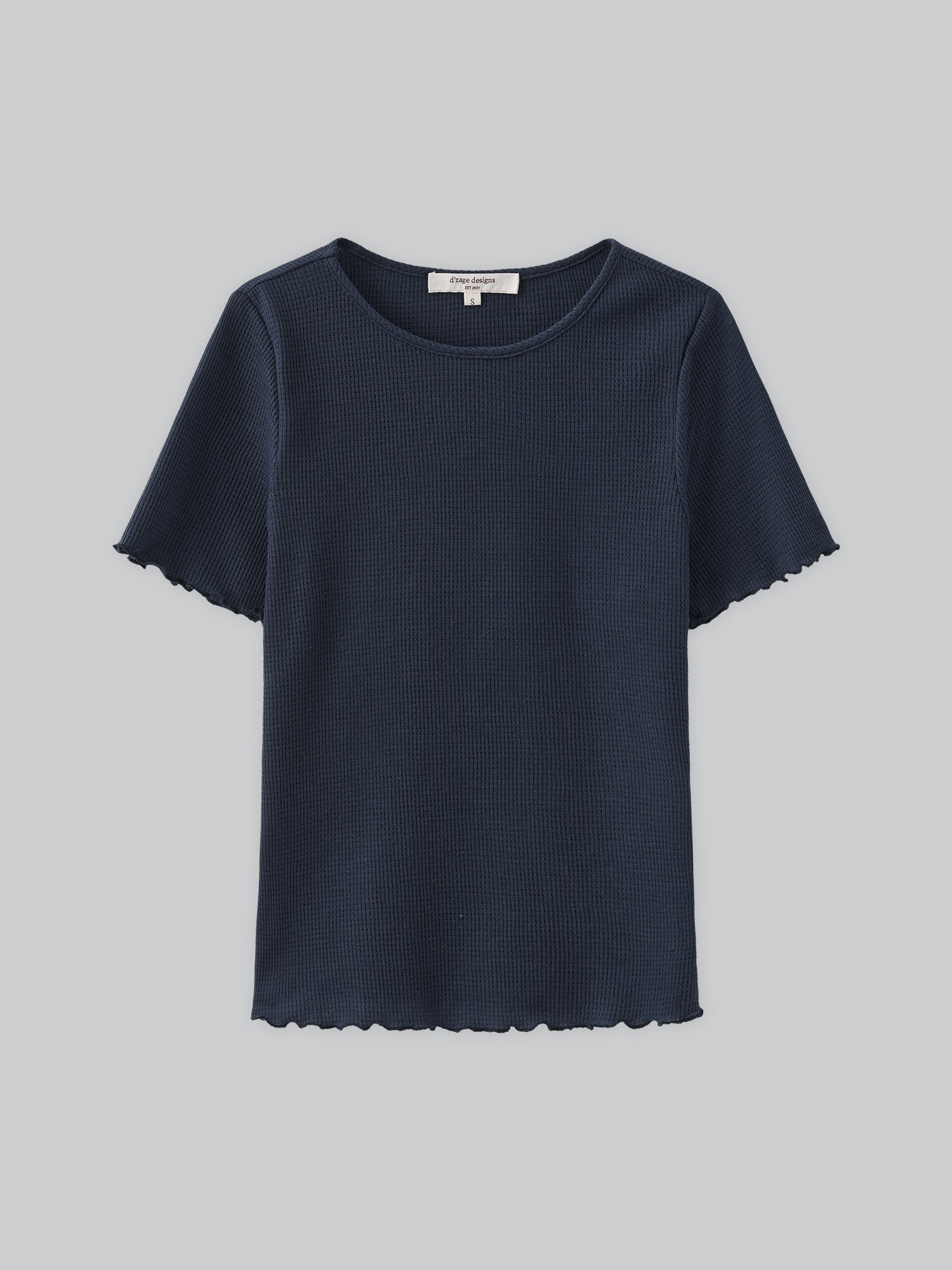 Waffle Lettuce Hem Tee