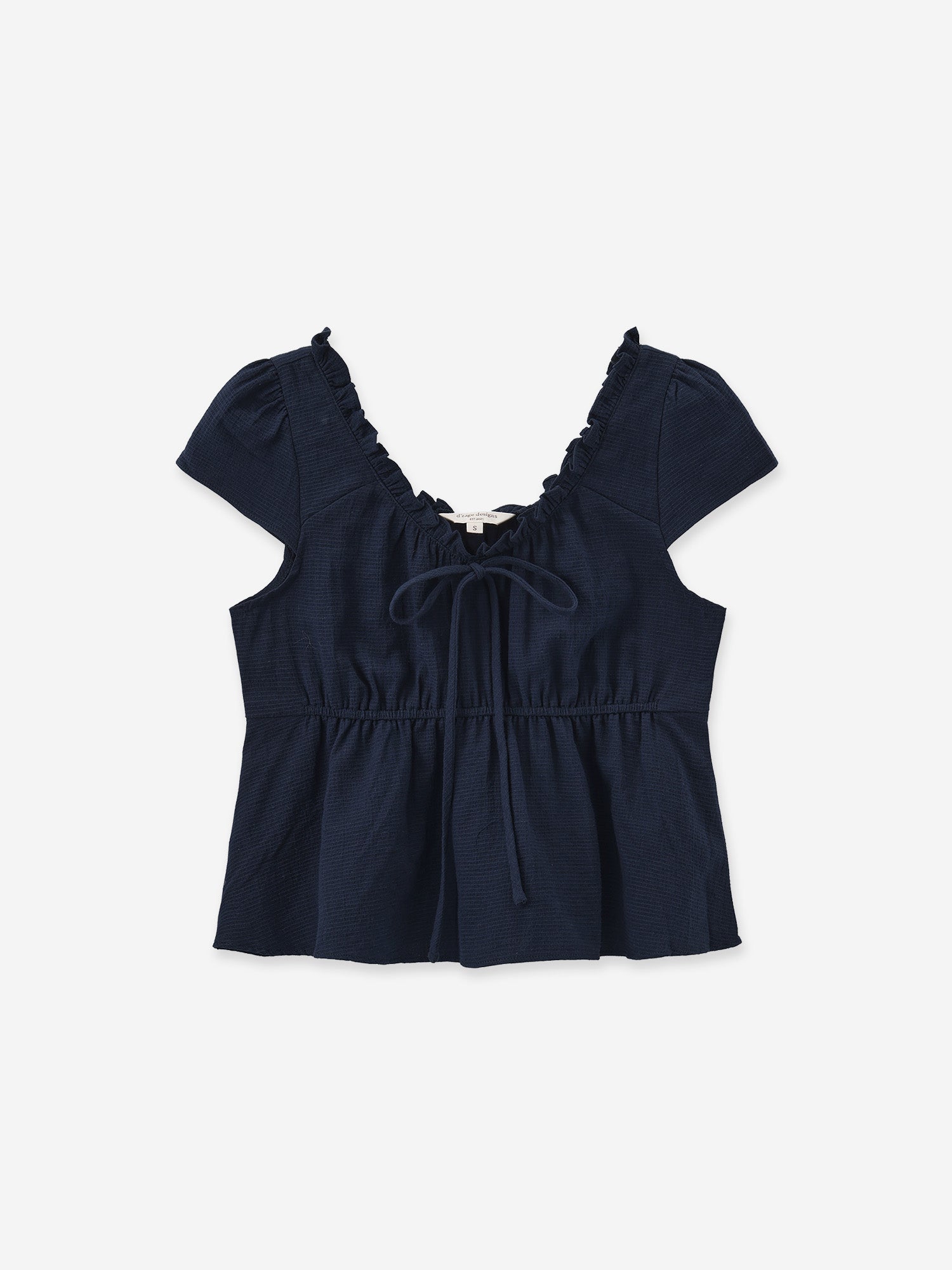 Ruffled Tie-Neck Top