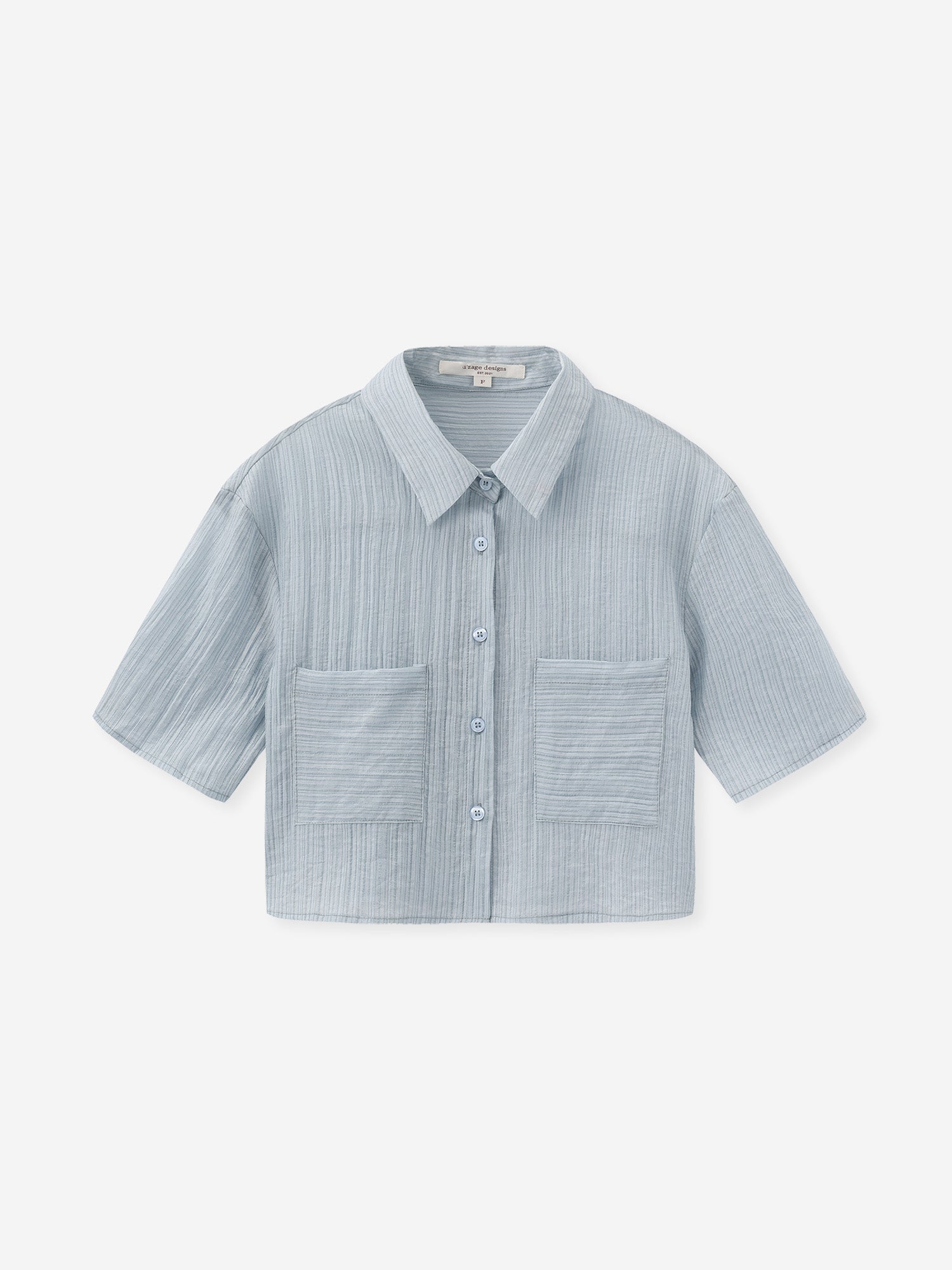 Cropped Pocket Stripe Shirt