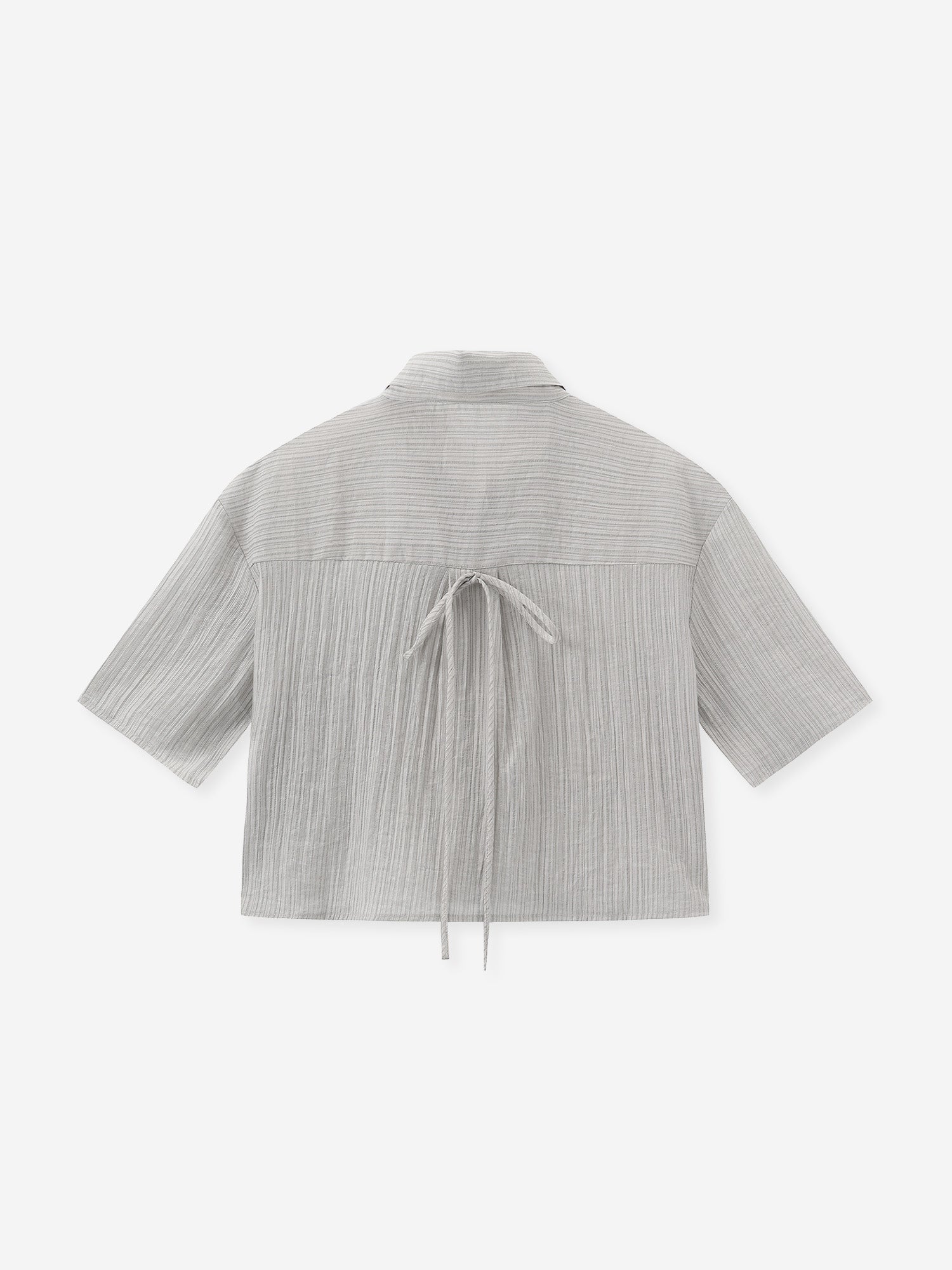 Cropped Pocket Stripe Shirt