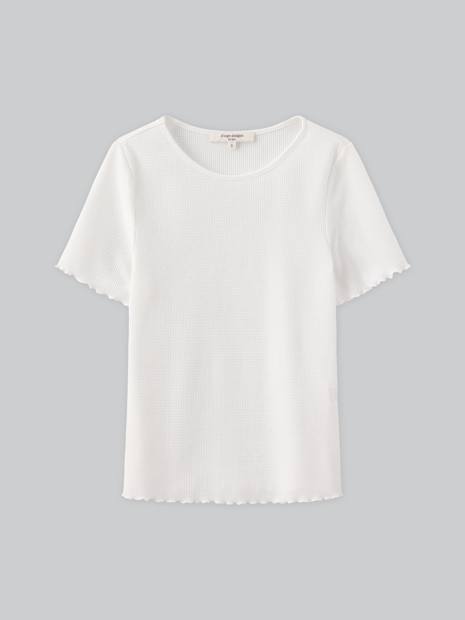 Waffle Lettuce Hem Tee