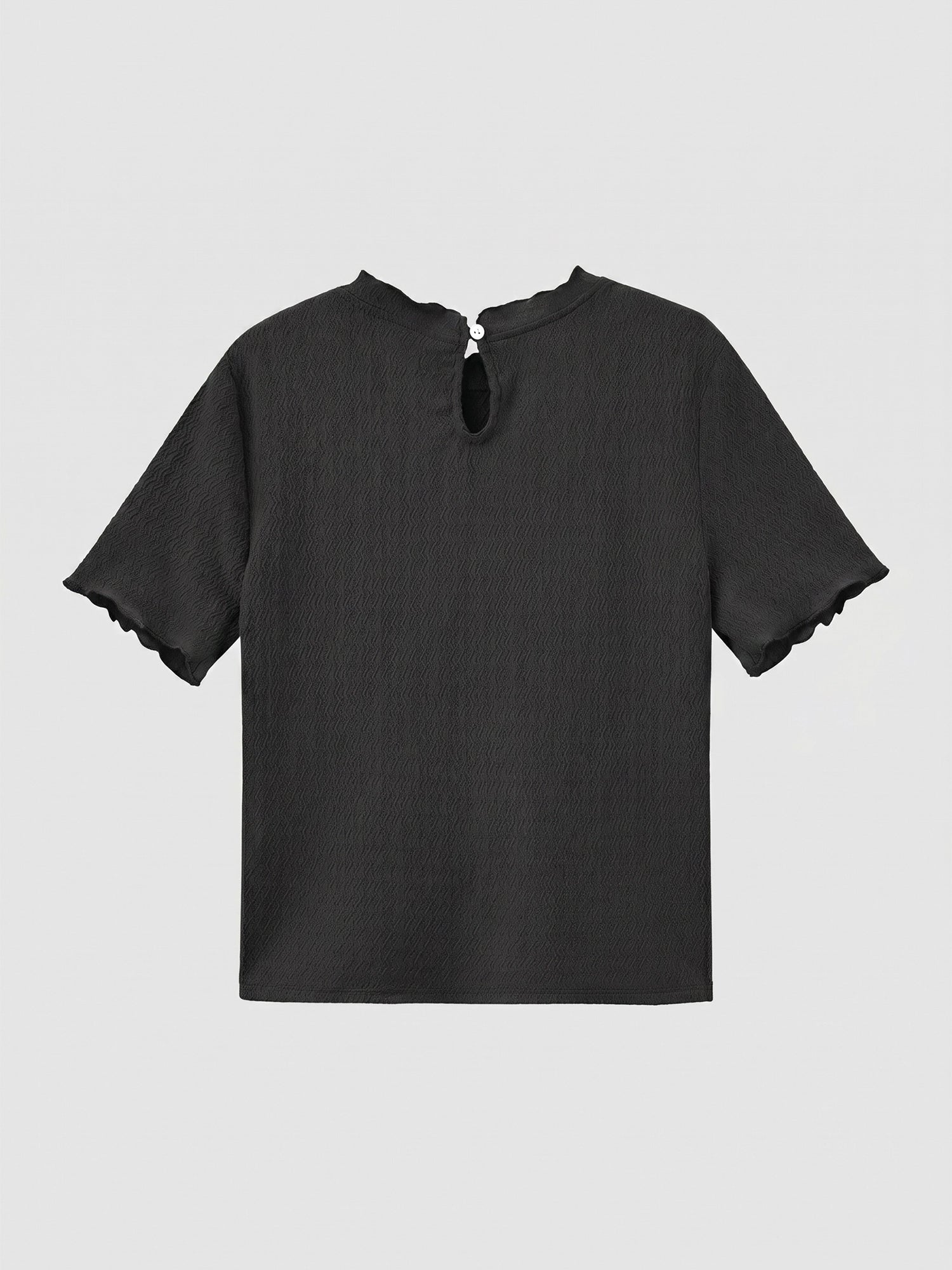 Textured Lettuce Hem Top