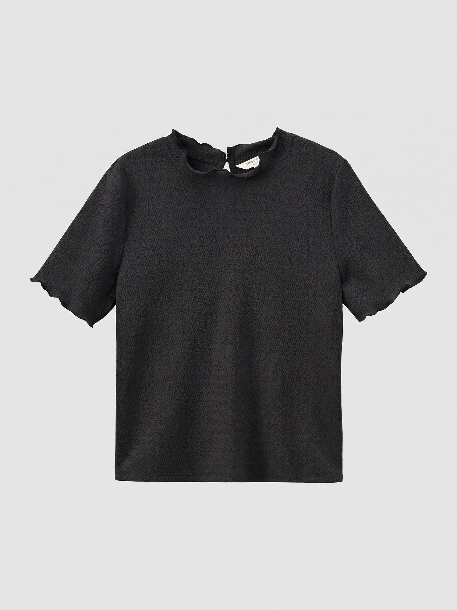 Textured Lettuce Hem Top