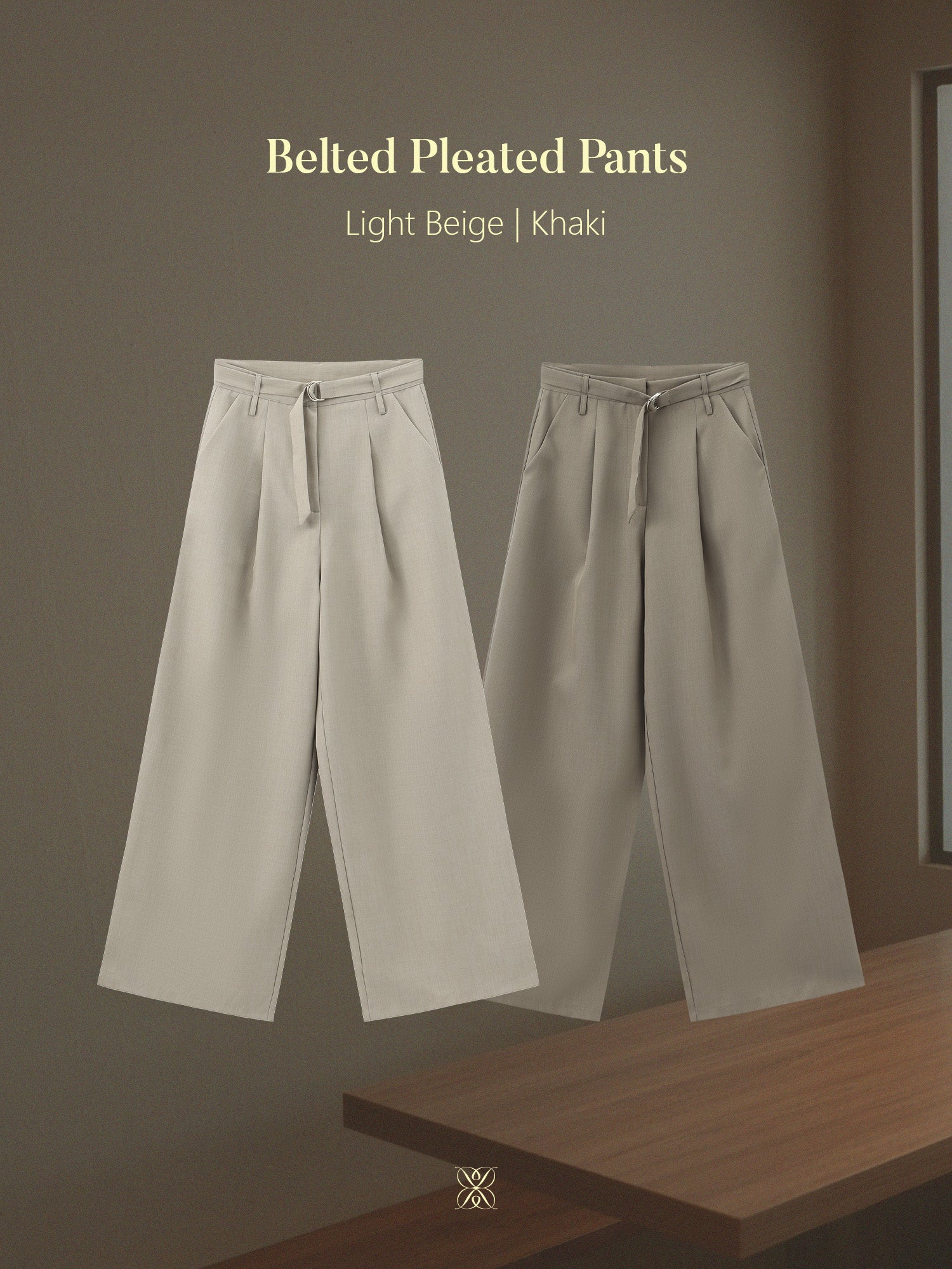 Belted Pleated Pants