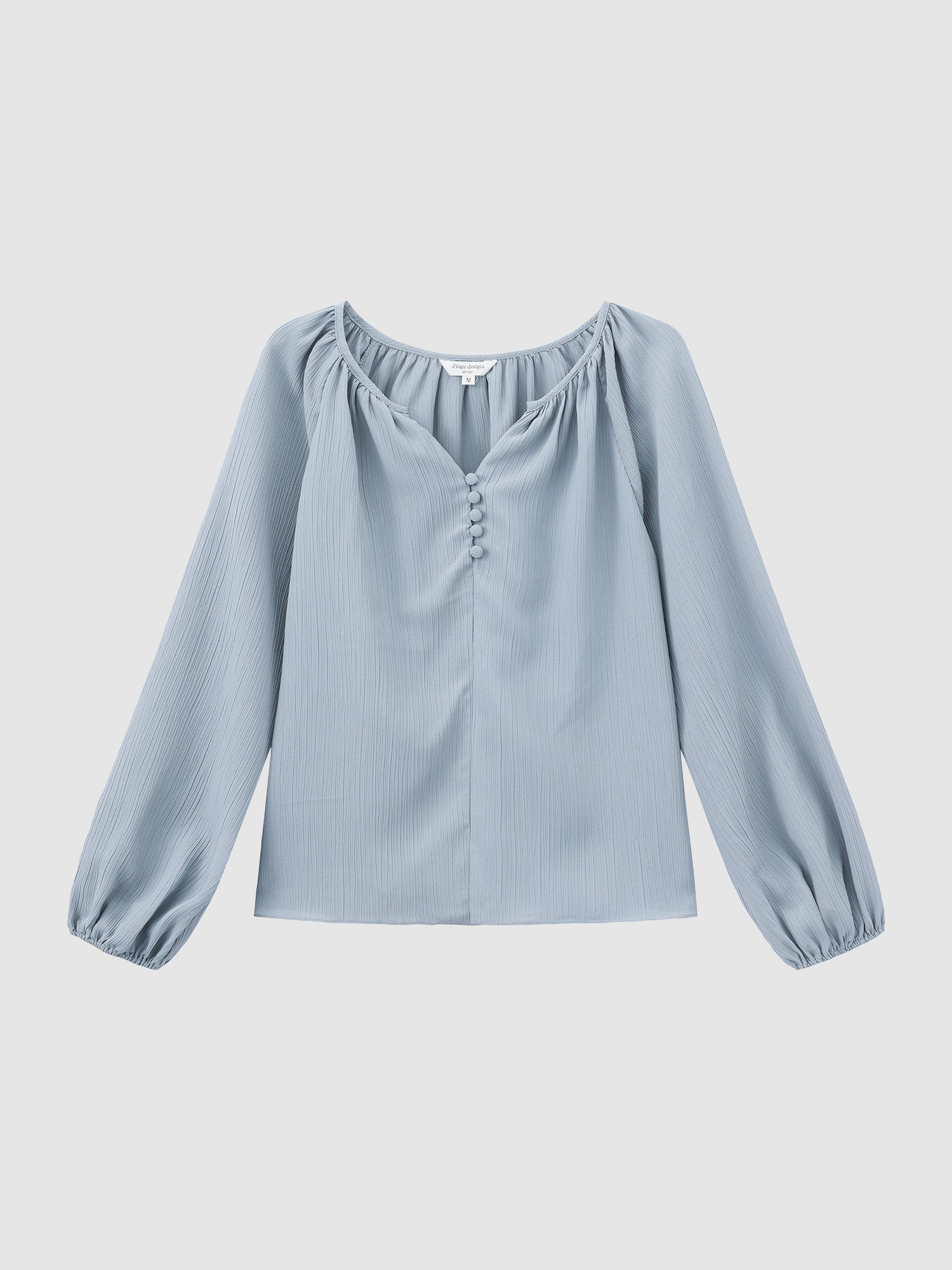 優雅縮褶飄逸上衣