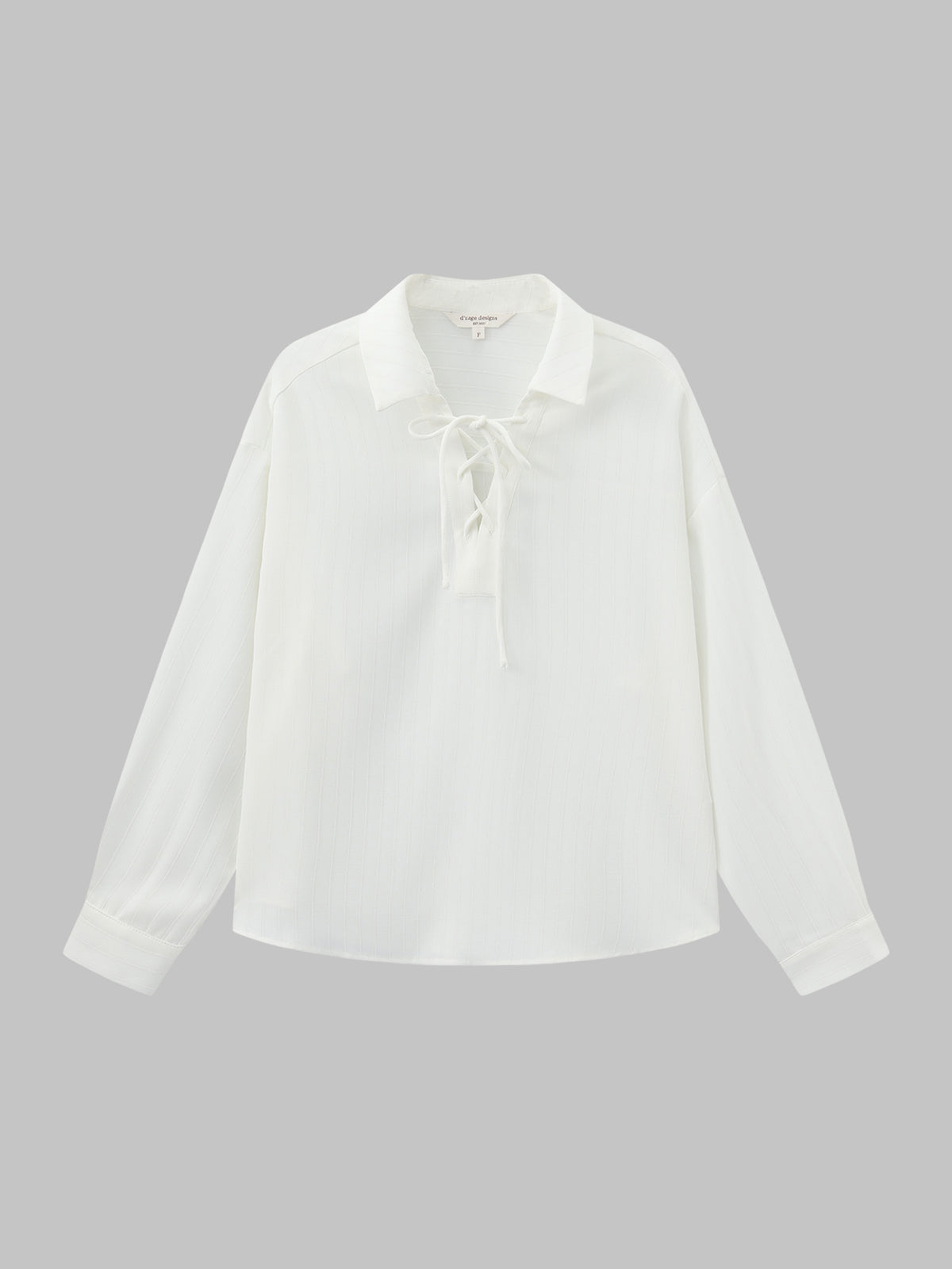 Classic Lace-Up Collared Shirt