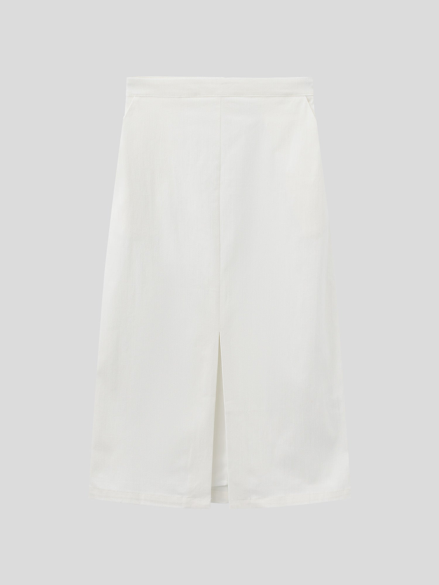 高腰前開衩半身裙