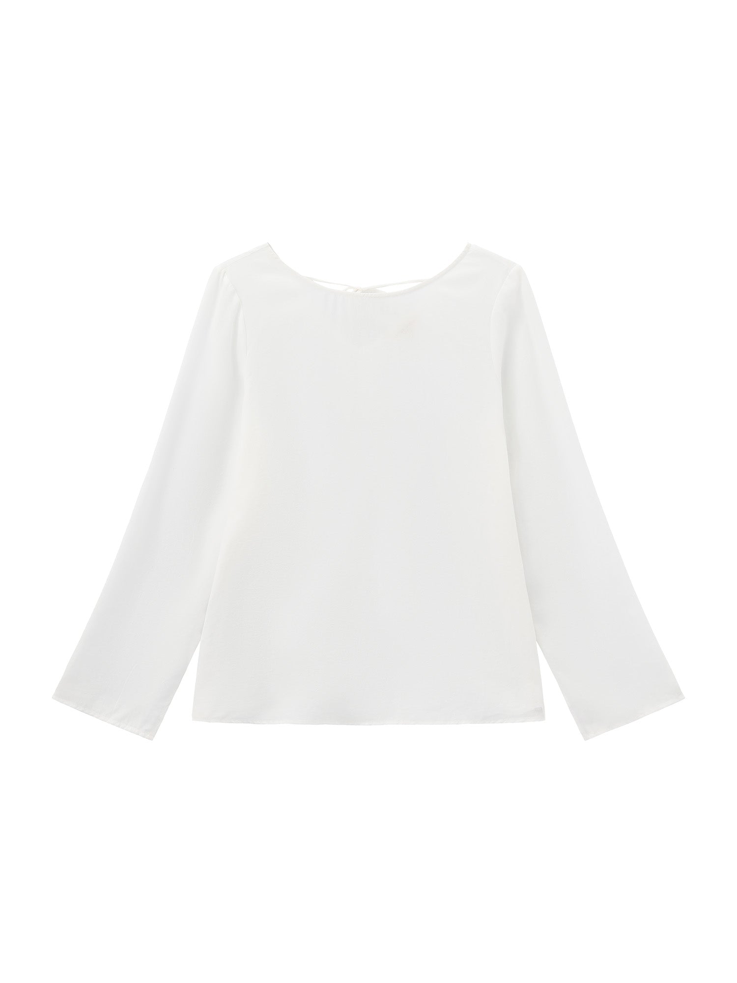 霧面綁帶開衩袖上衣