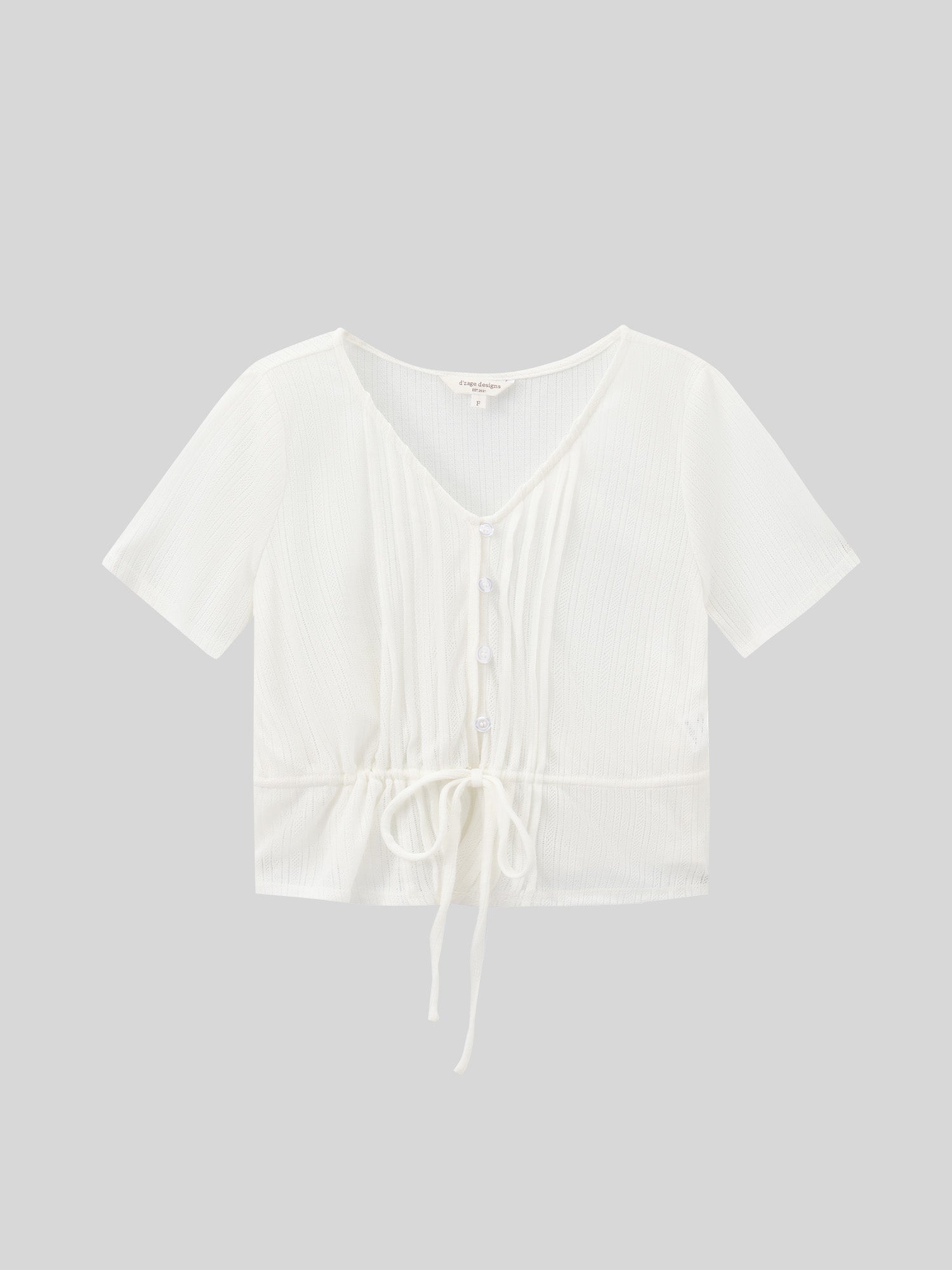 Pintuck Tie Waist Top