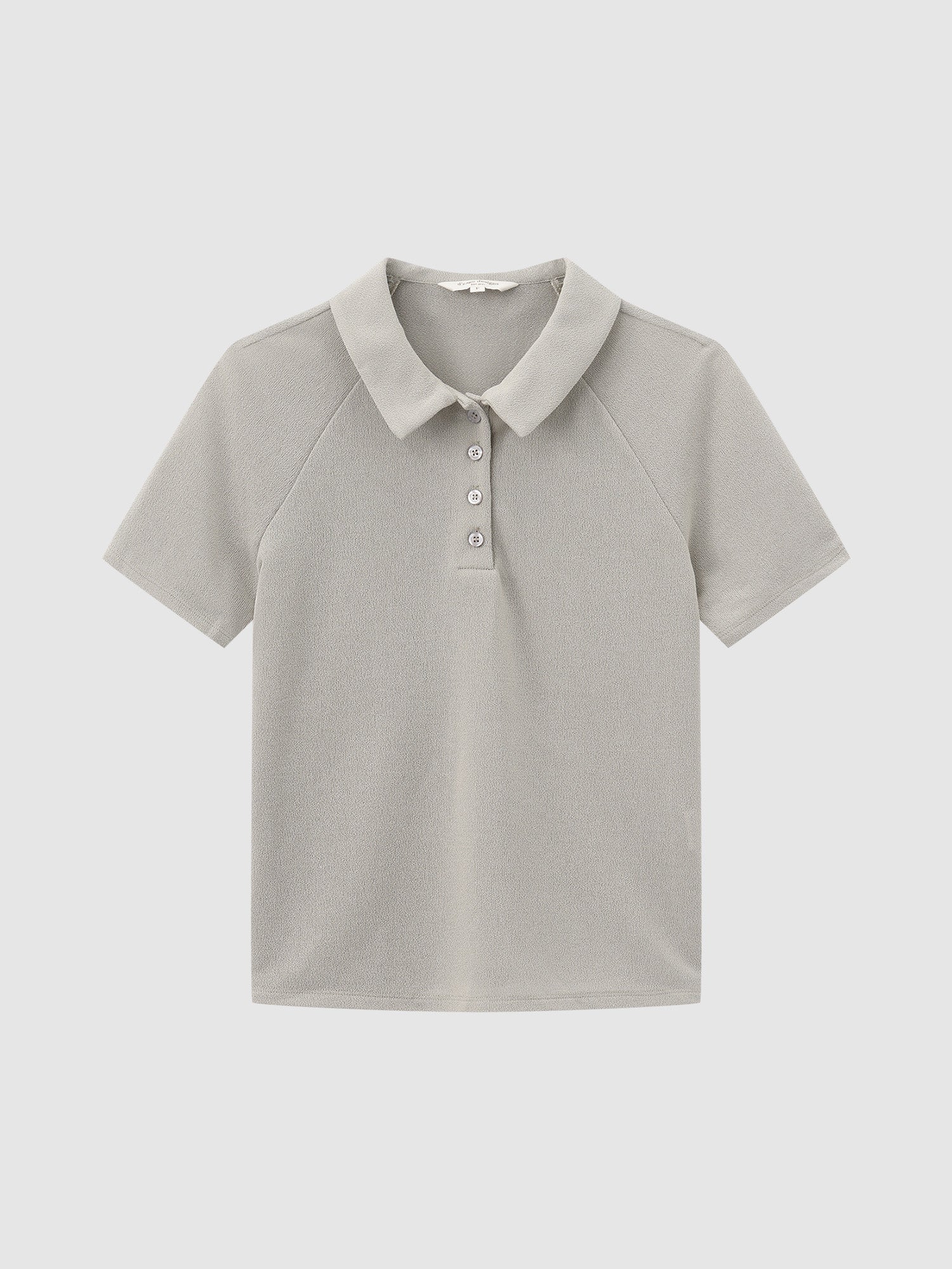 Polo Buttoned Semi-Sheer Top