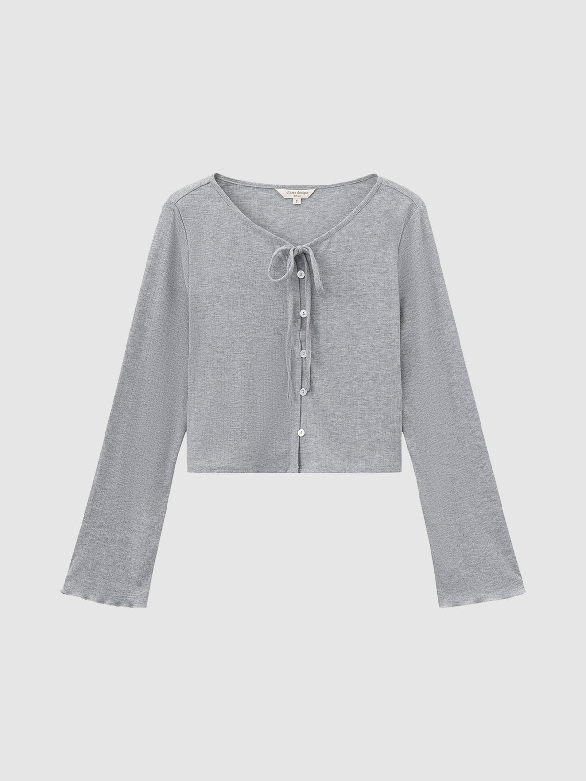 Romantic Buttoned Tie Knit Cardigan