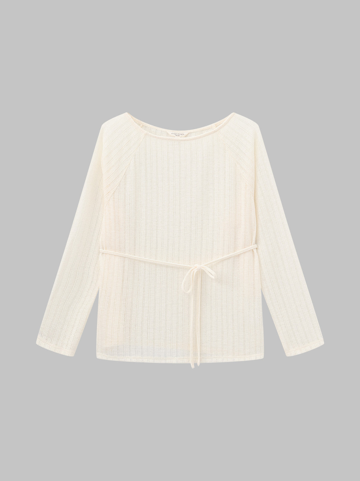 Airy Relaxed Tie-Detail Crochet Top