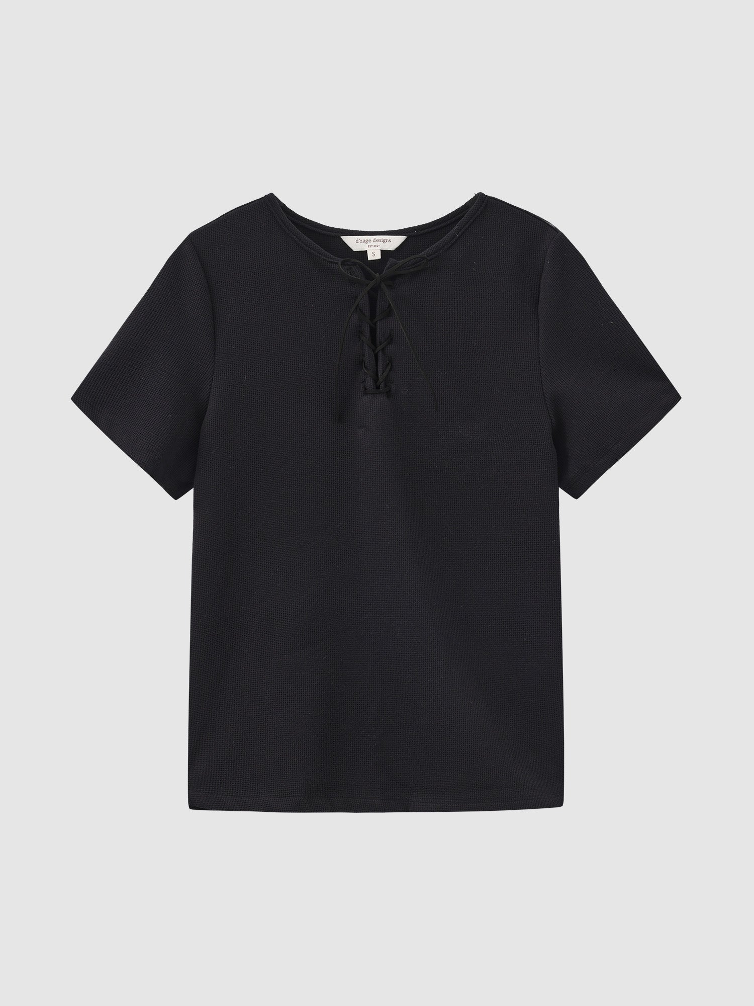 Suede Lace Up Waffle Top