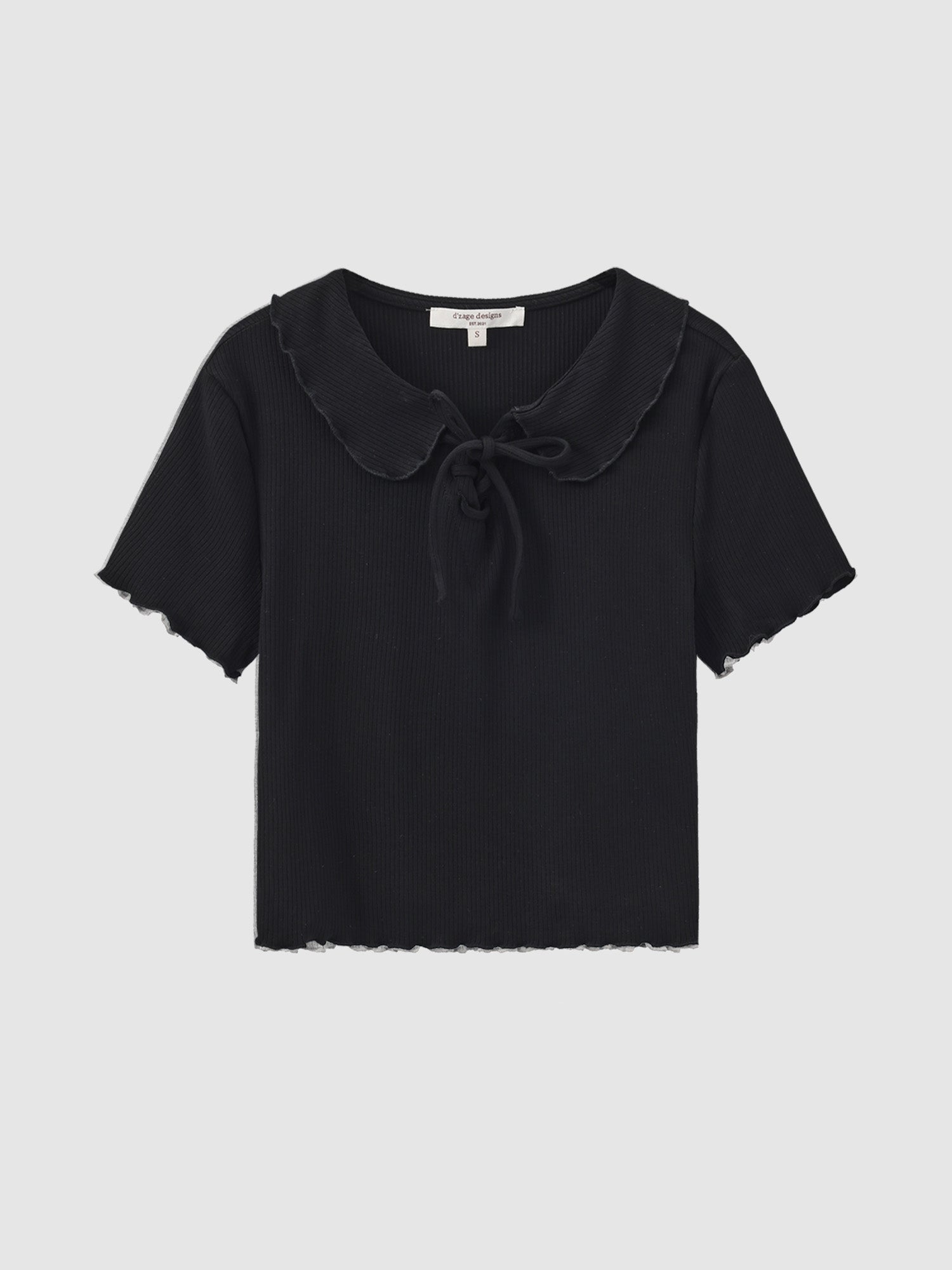 Open Collar Lace Up Top
