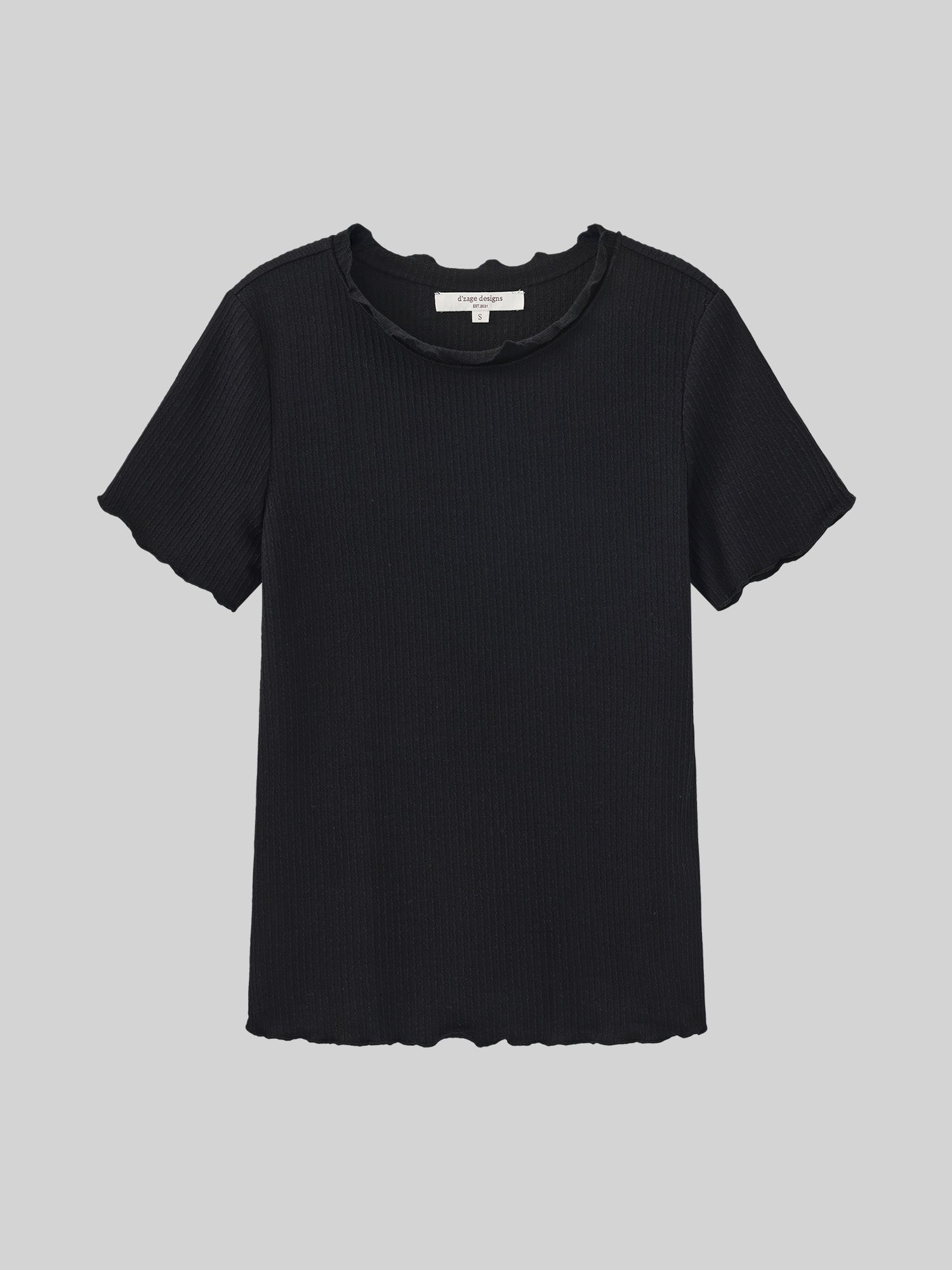 Textured Babylock Short Sleeve Top
