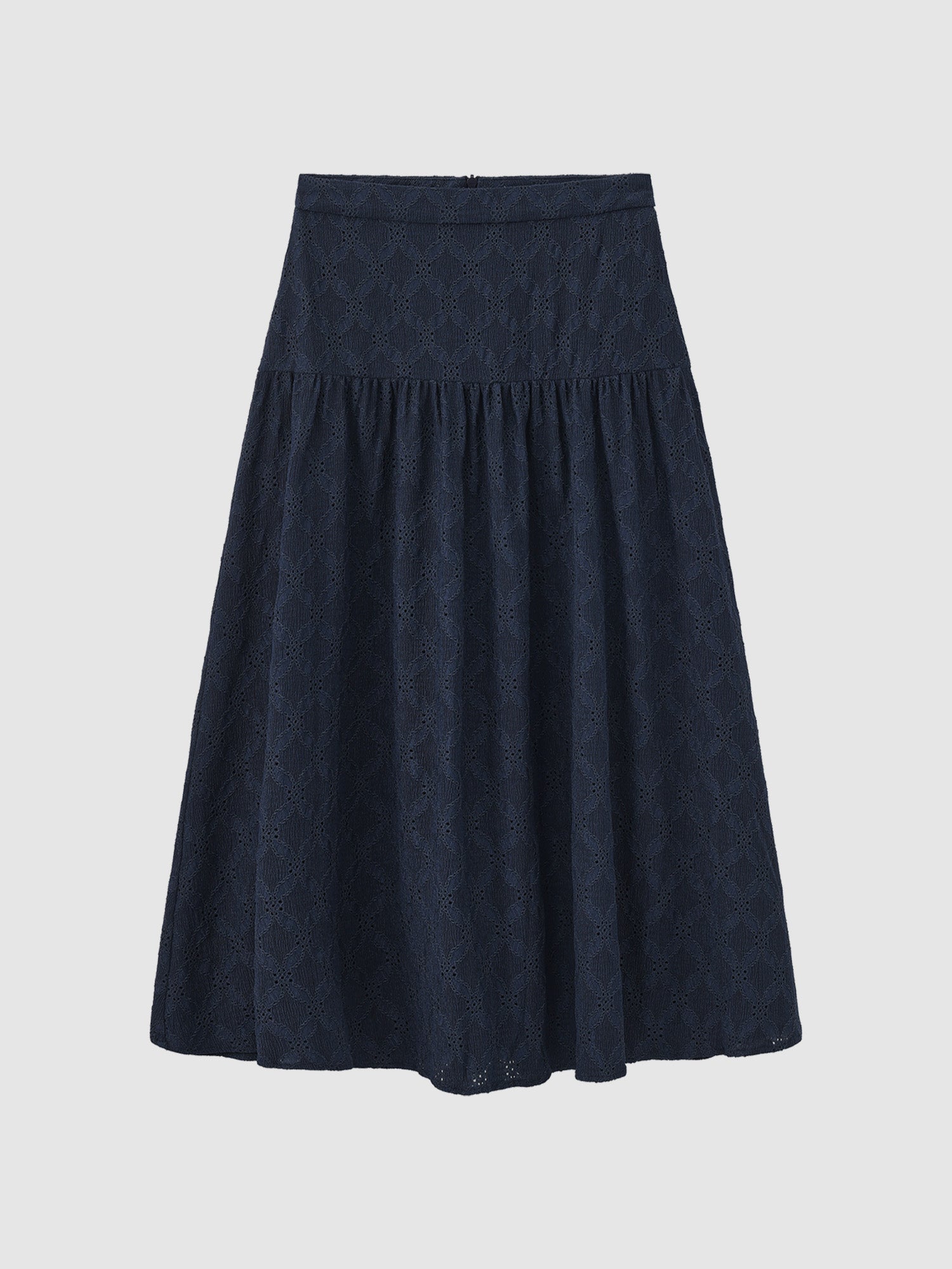 Eyelet Midi Skirt