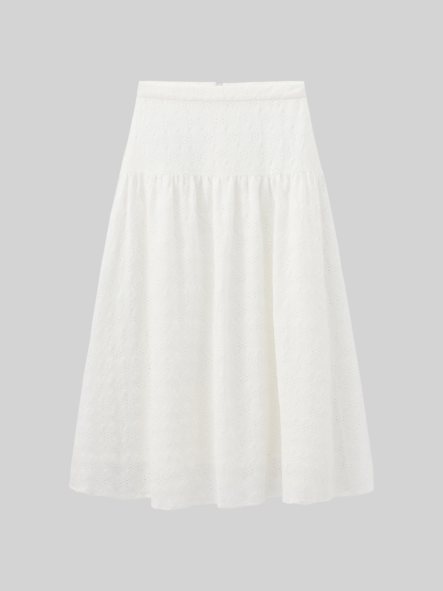 Eyelet Midi Skirt