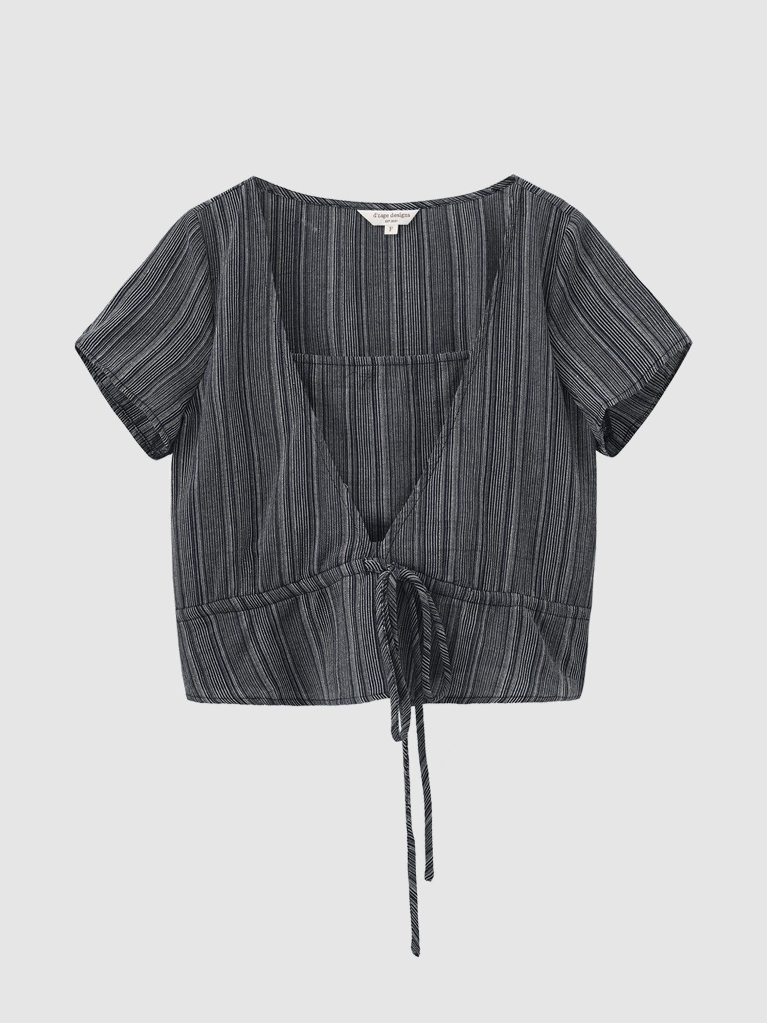 Striped Tie Waist Top