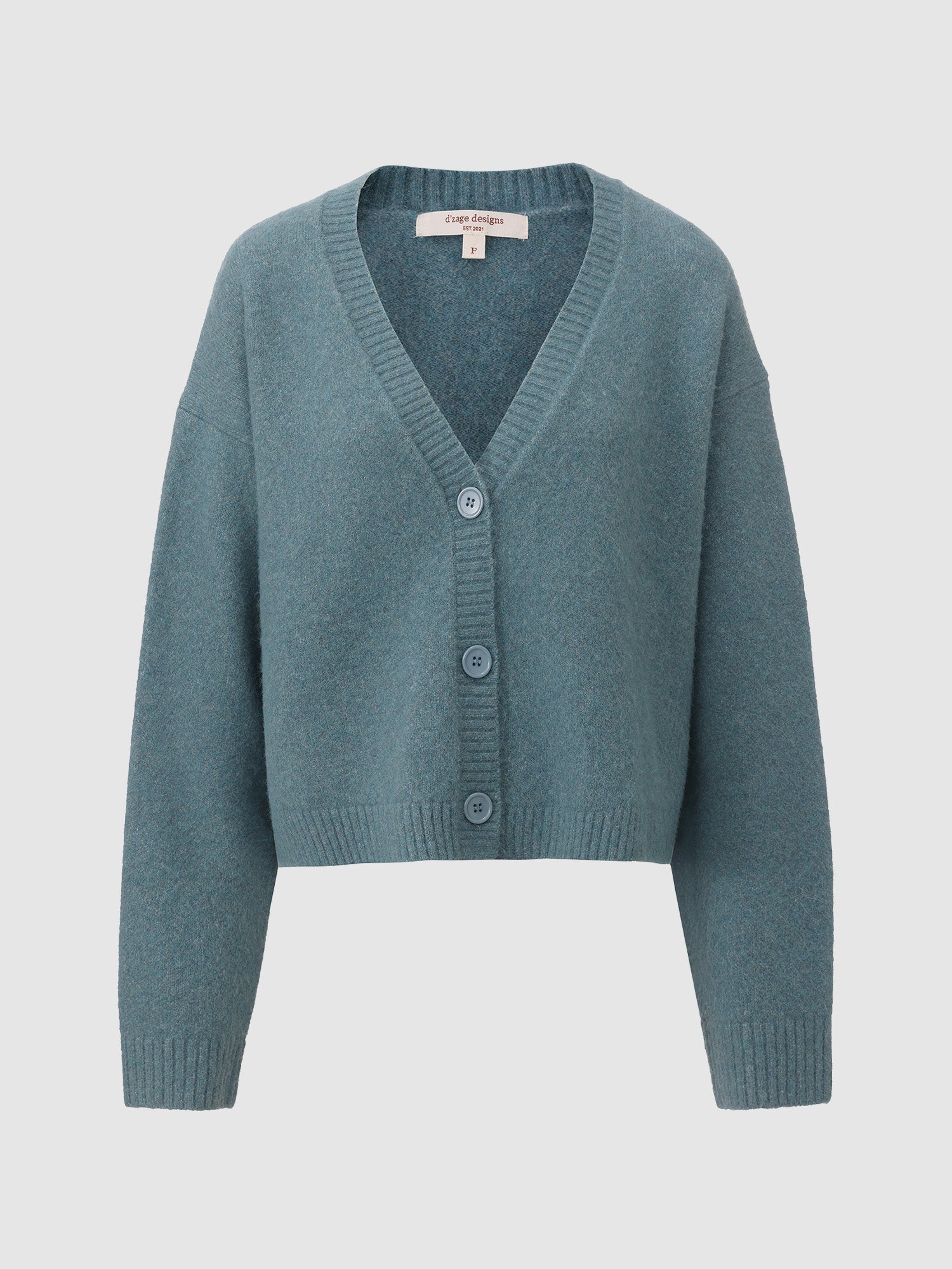 Fluffy Heathered V-Neck Cardigan