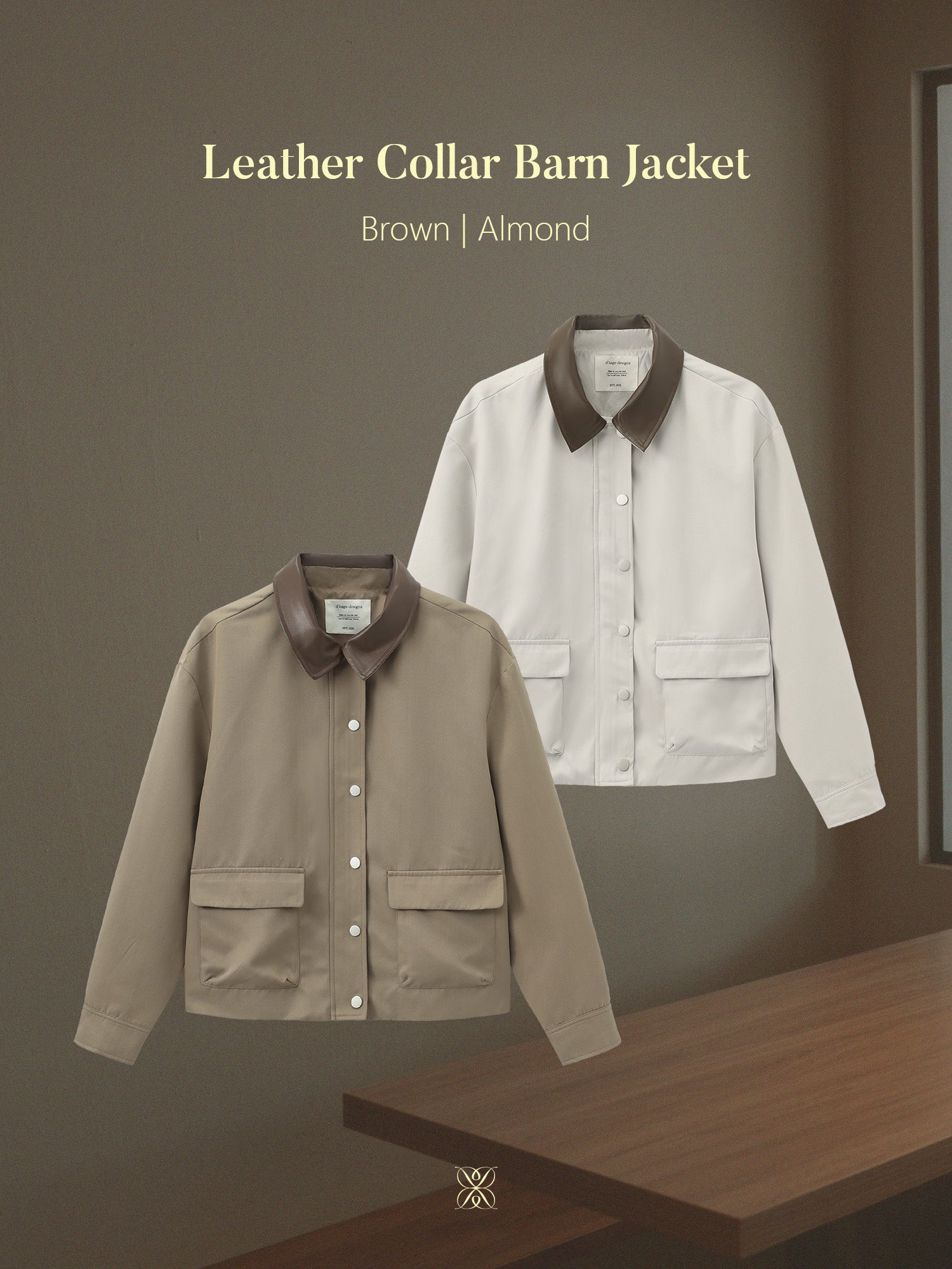 Leather Collar Barn Jacket