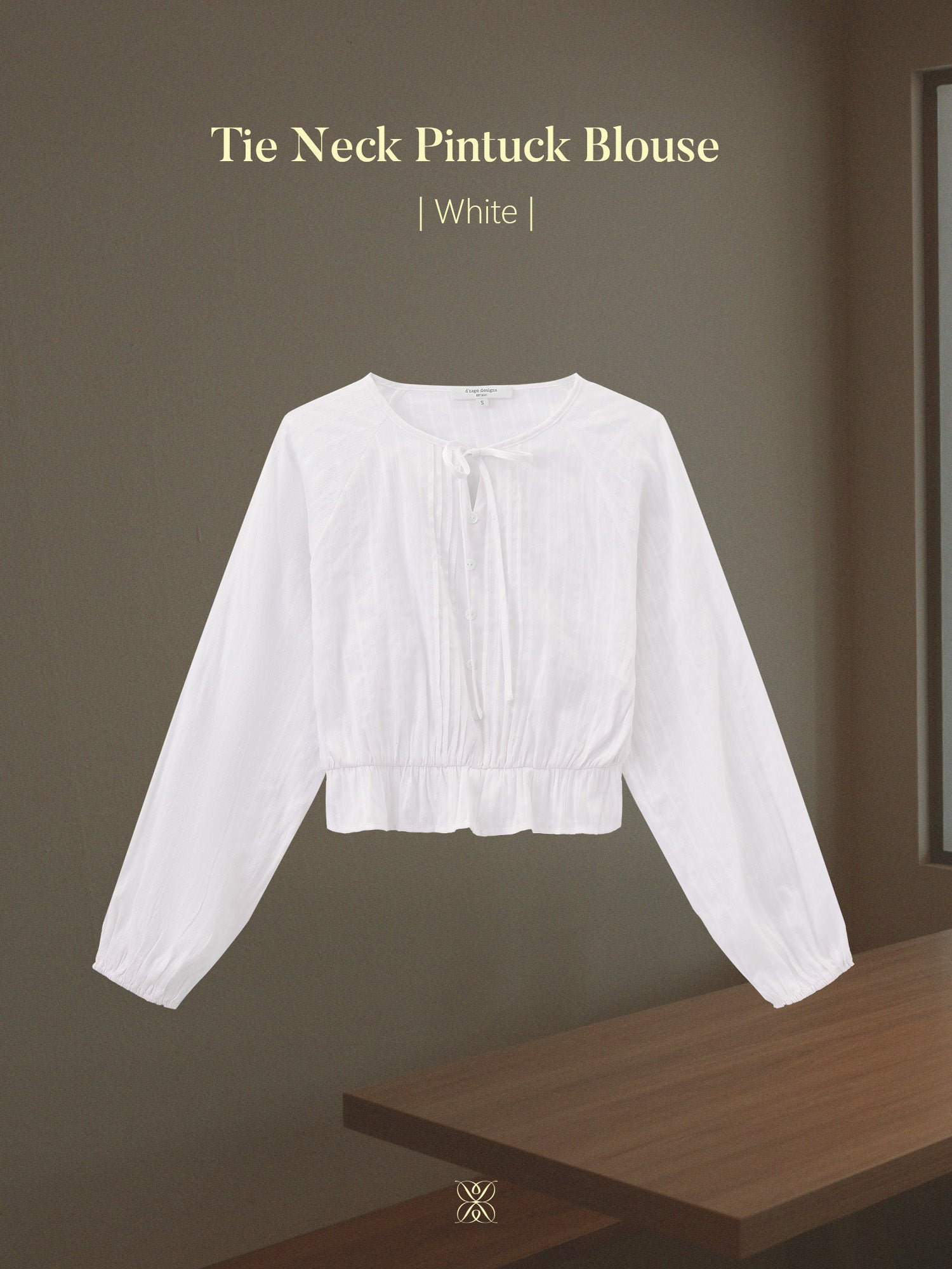 法式綁帶領口上衣