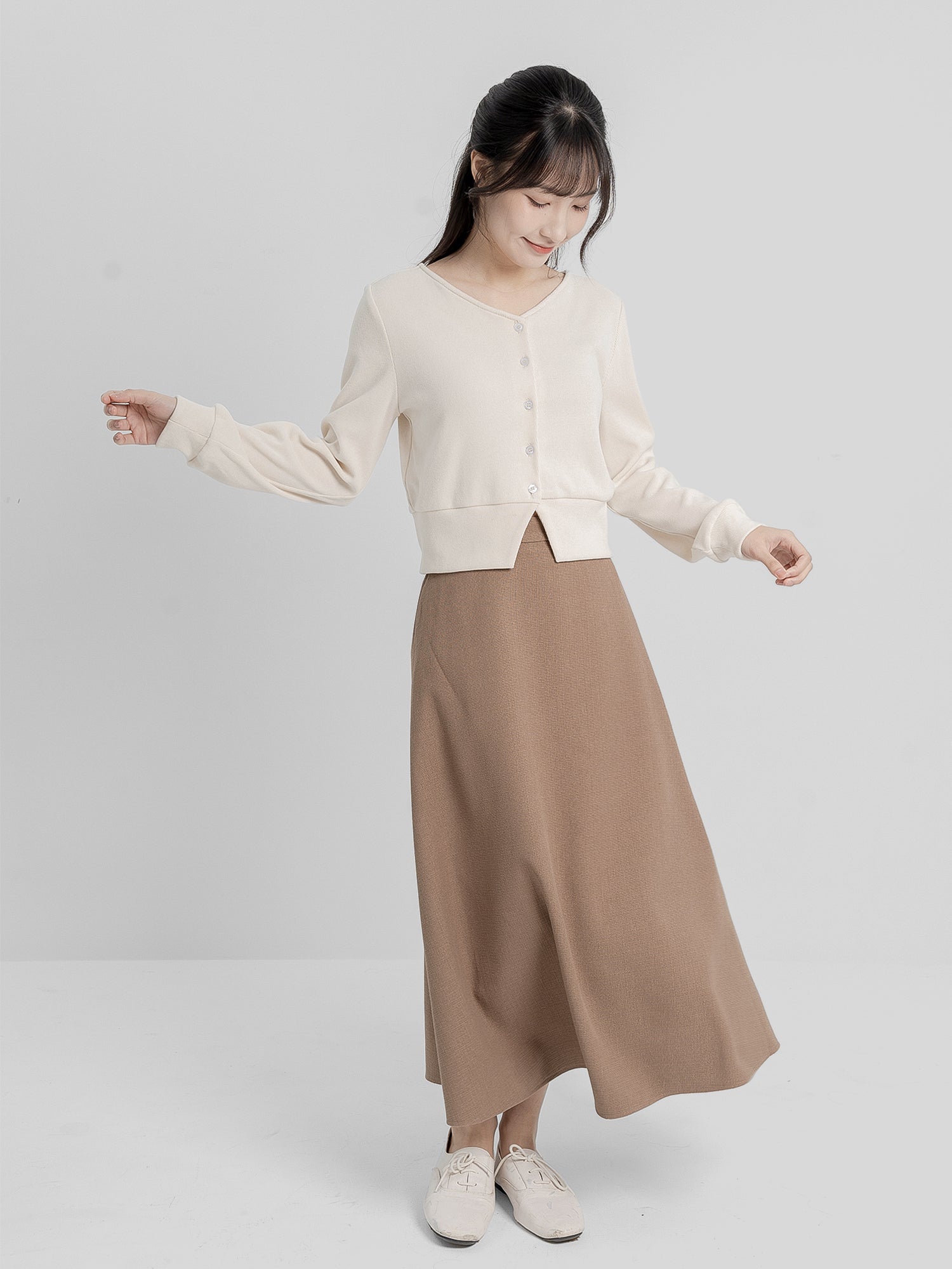 Fion Buttoned Knit Top (90% Cashmere)