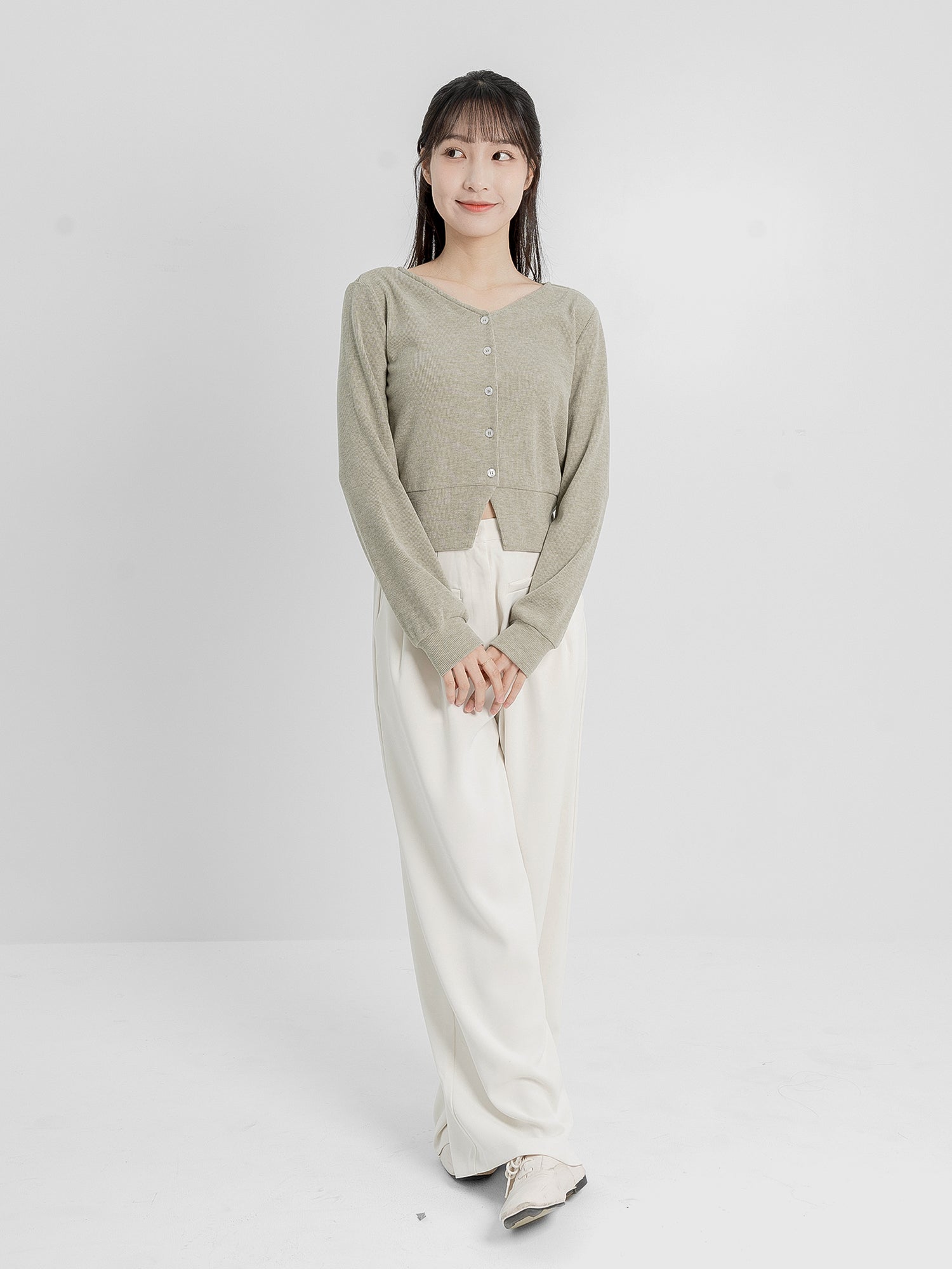 Fion Buttoned Knit Top (90% Cashmere)