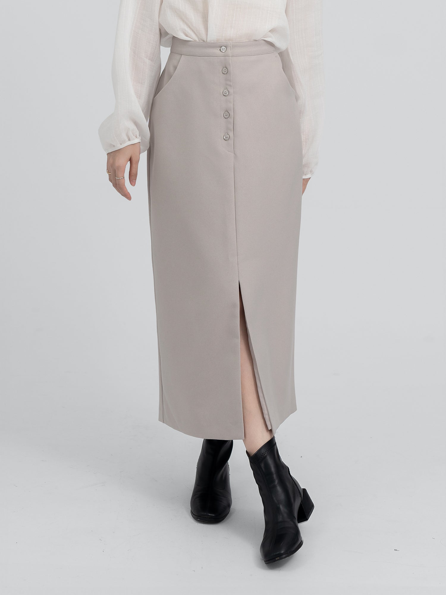 Orla Slimming Front Slit Skirt