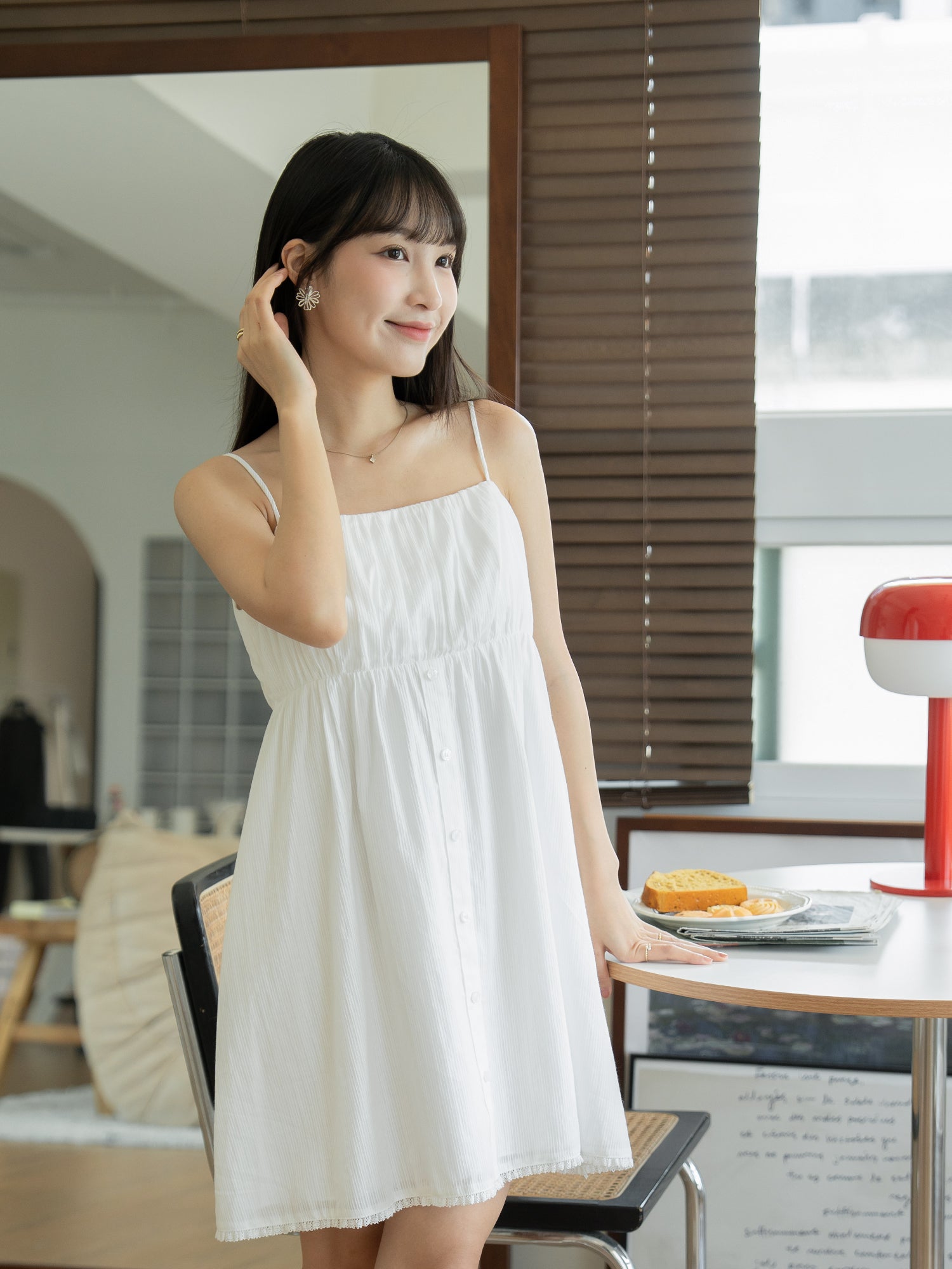 Lace Hem Mini Dress