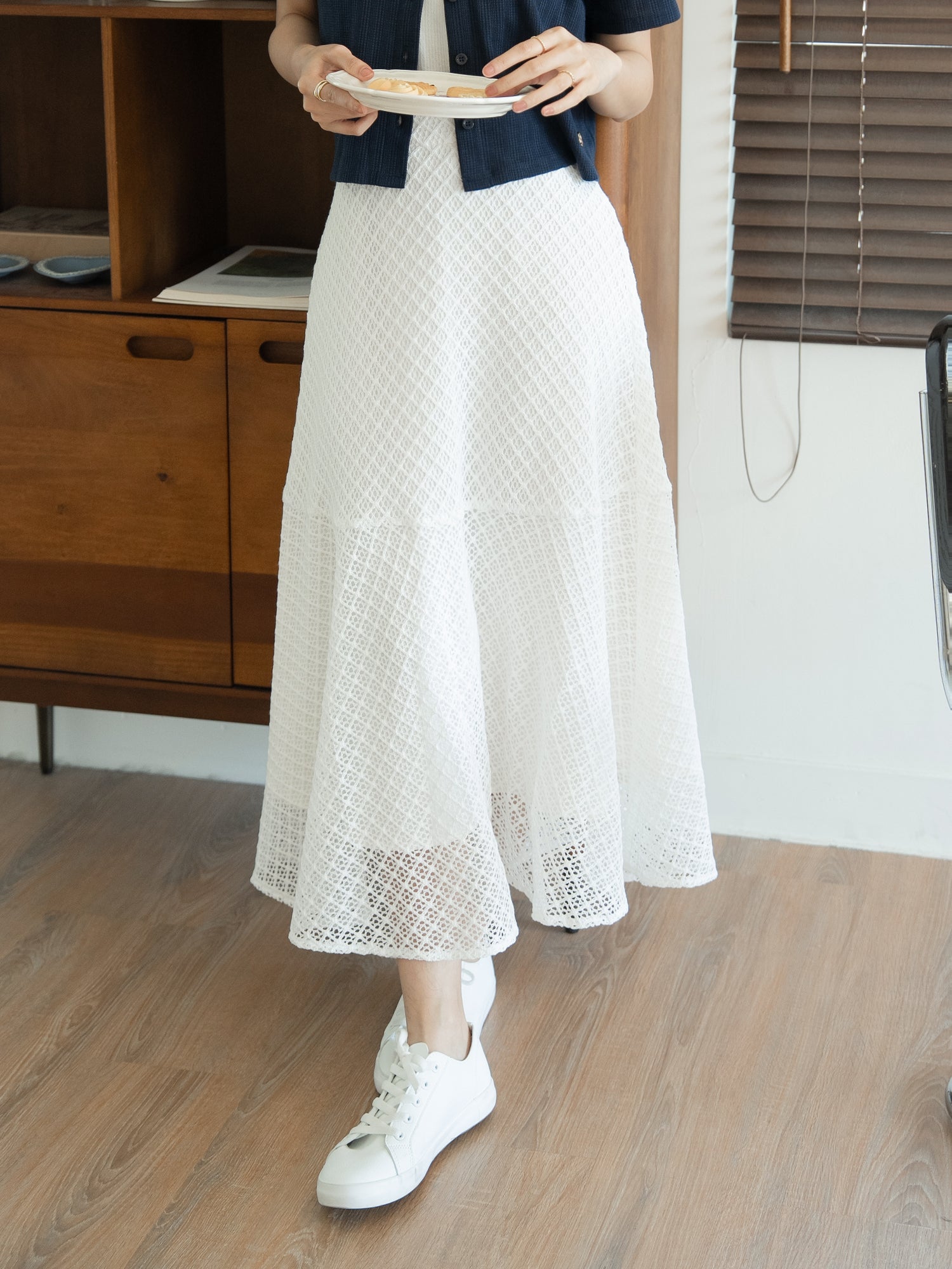 Mesh A-line Skirt
