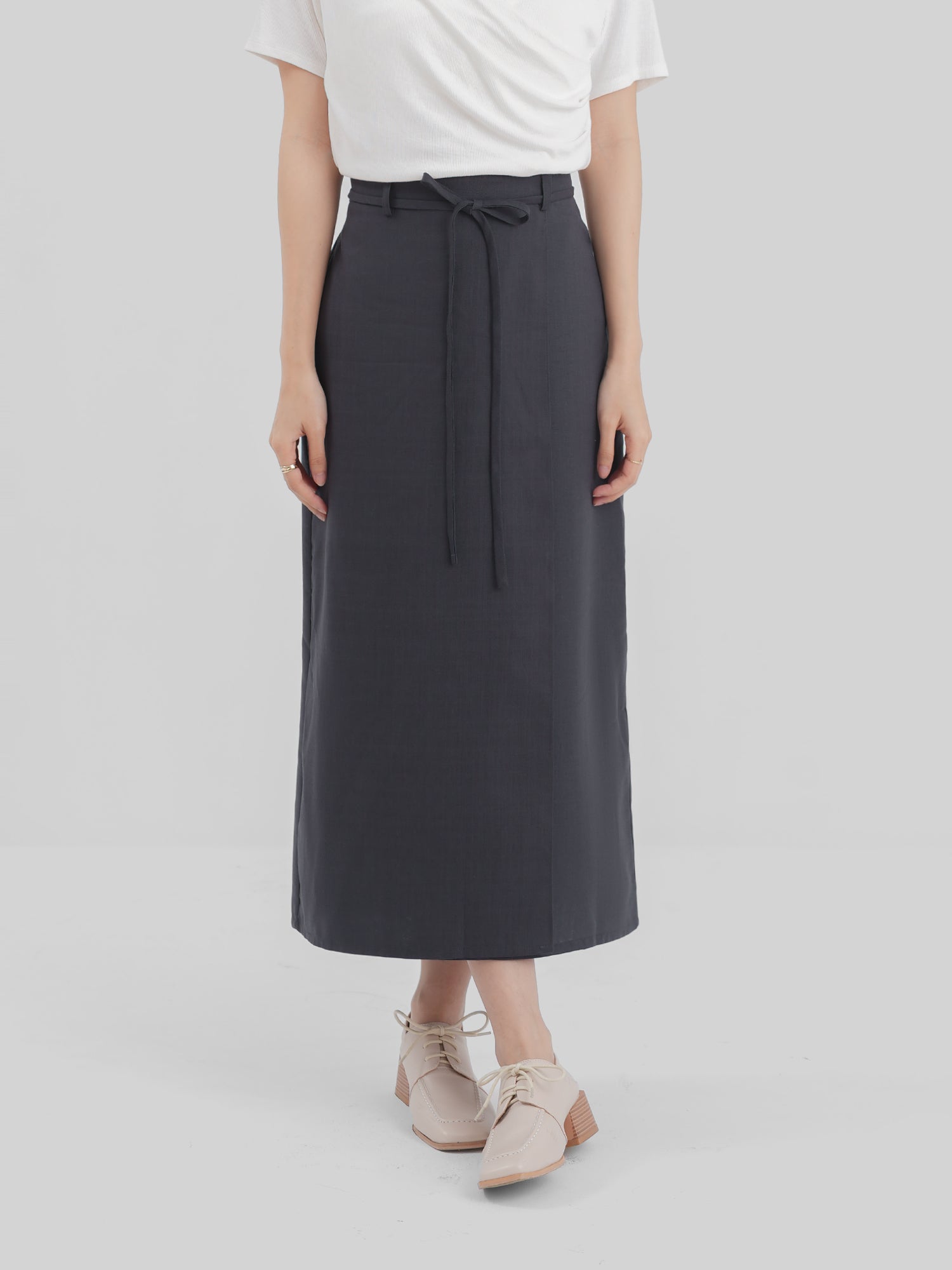 Back Slit Wrap Skirt