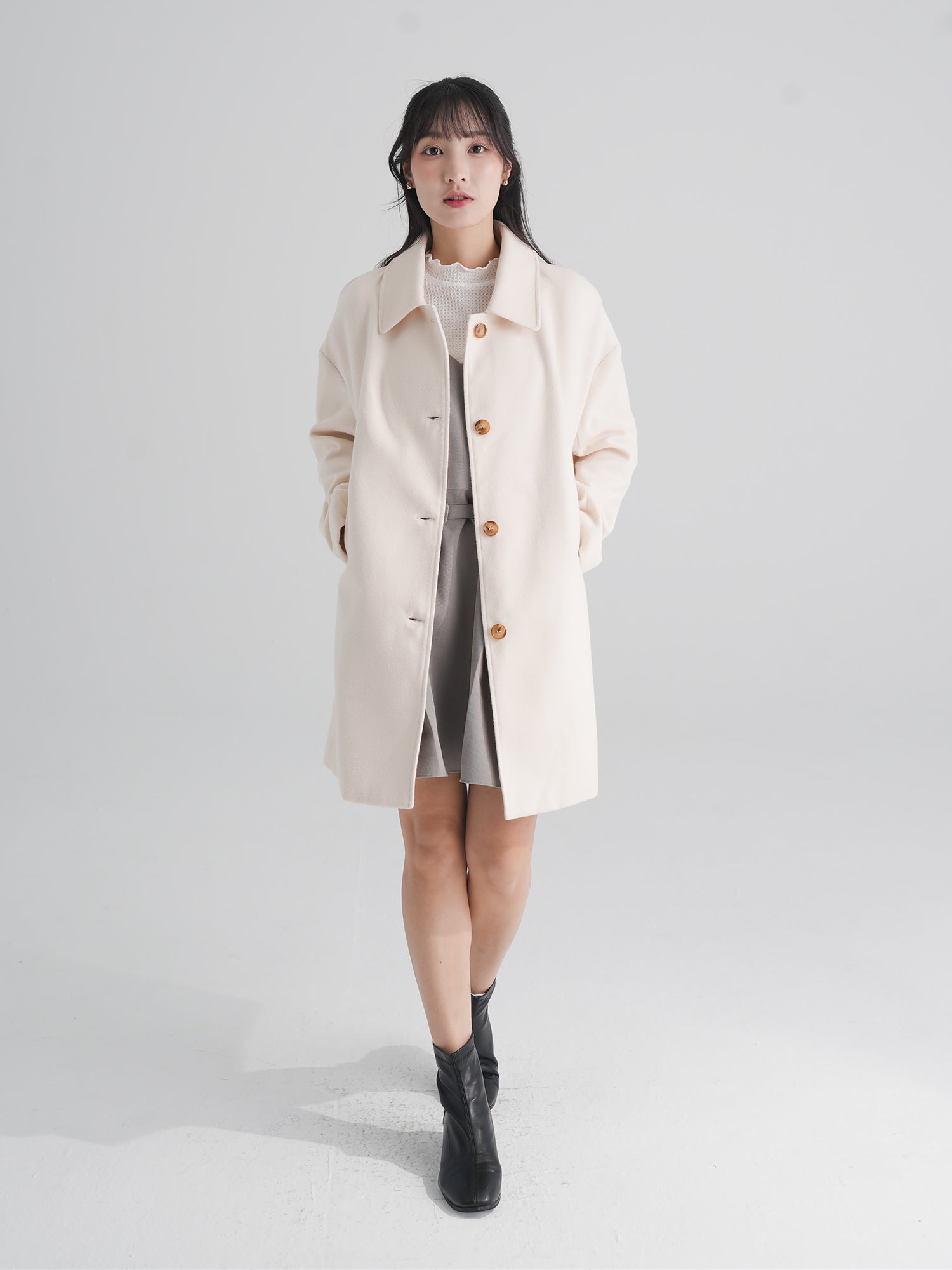 Remy Cute Collared Button Coat*