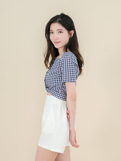 Alise Checkered Two-Way Top Navy - DAG-DD8657-21ClassicNavyS - Blue White Checkers - S - D'ZAGE Designs