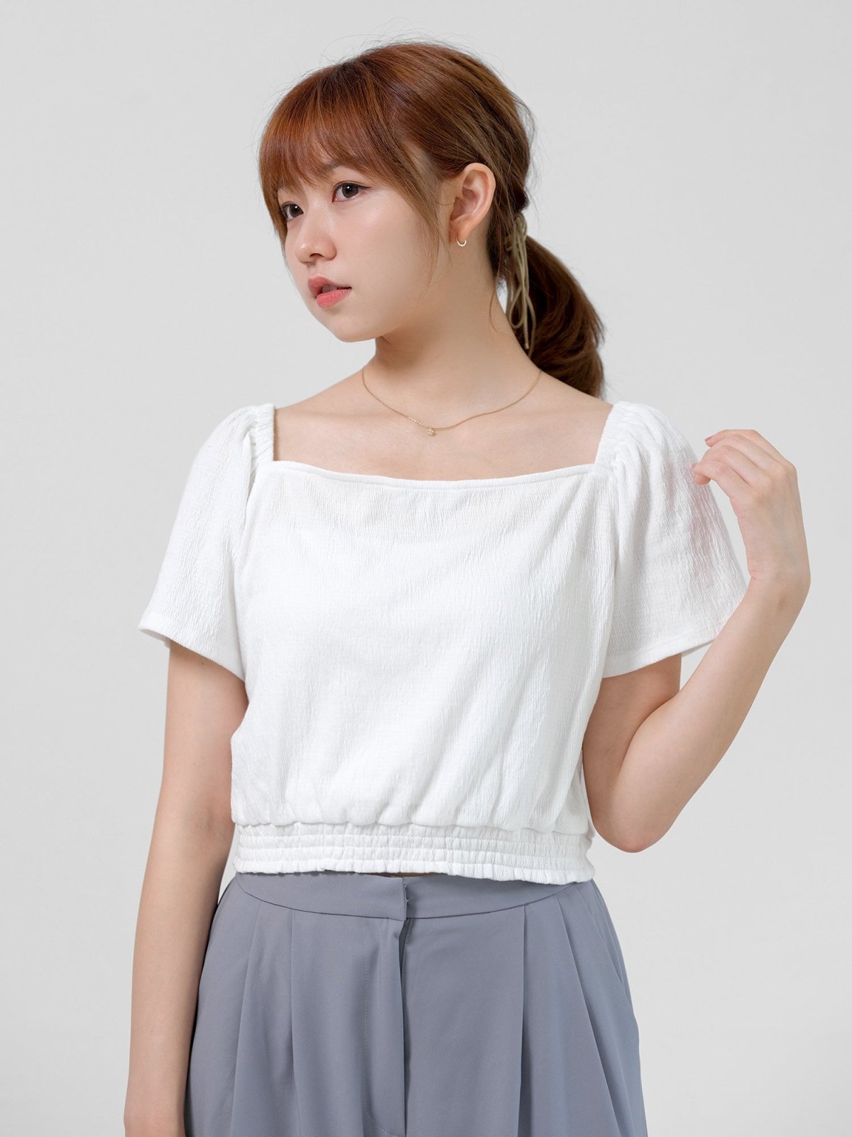 Juno Two Way Back Wrap Top - DAG-DD0706-23IvoryS - Ivory - S - D'ZAGE Designs