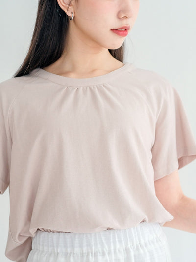 Shea Shirred Back Top - DAG-G-220153IvoryF - Oat Milk - F - D'ZAGE Designs