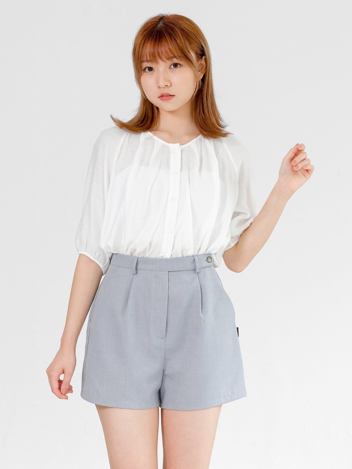 Pye Pleat Tailored Shorts - DAG-DD9470-23BabyBlueS - Baby Blue - S - D'ZAGE Designs