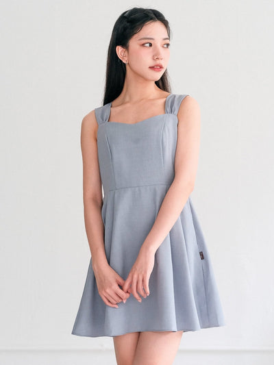 Cindy Sweetheart Neck Mini Dress - DAG-DD8731-23MistyBlueS - Baby Blue - S - D'ZAGE Designs