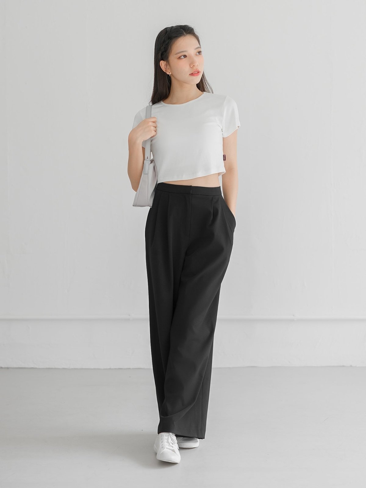 Brooklyn Comfy Wide Leg Trousers (Long/ Short ver.) - DAG-DD0720-23MistyBlueS - Long Ver. (101cm) - Misty Blue - S - D'ZAGE Designs