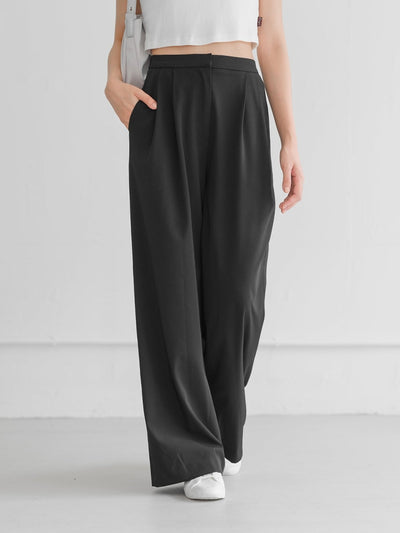 Brooklyn Comfy Wide Leg Trousers (Long/ Short ver.) - DAG-DD0720-23MistyBlueS - Long Ver. (101cm) - Misty Blue - S - D'ZAGE Designs