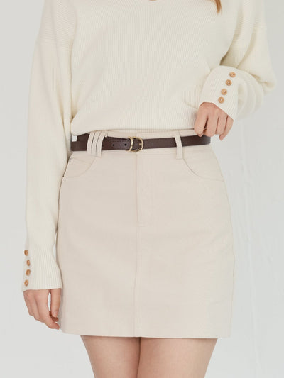 Vinae Double Buckle Belt - DAG-8-A9936-22BrownieF - Brownie - F - D'ZAGE Designs