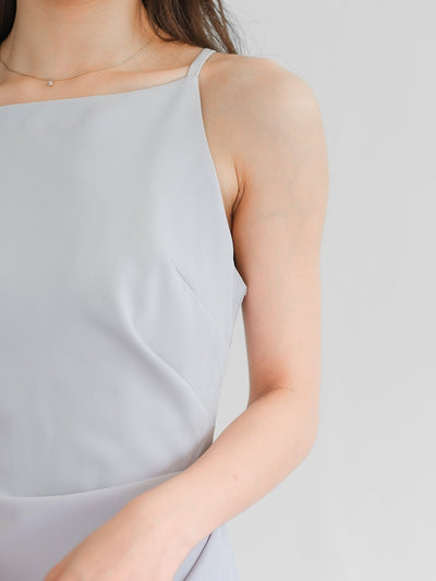 Charlotte Side Pleated Cocktail Dress - DAG-G-220195BabyBlueS - Baby Blue - S - D'ZAGE Designs
